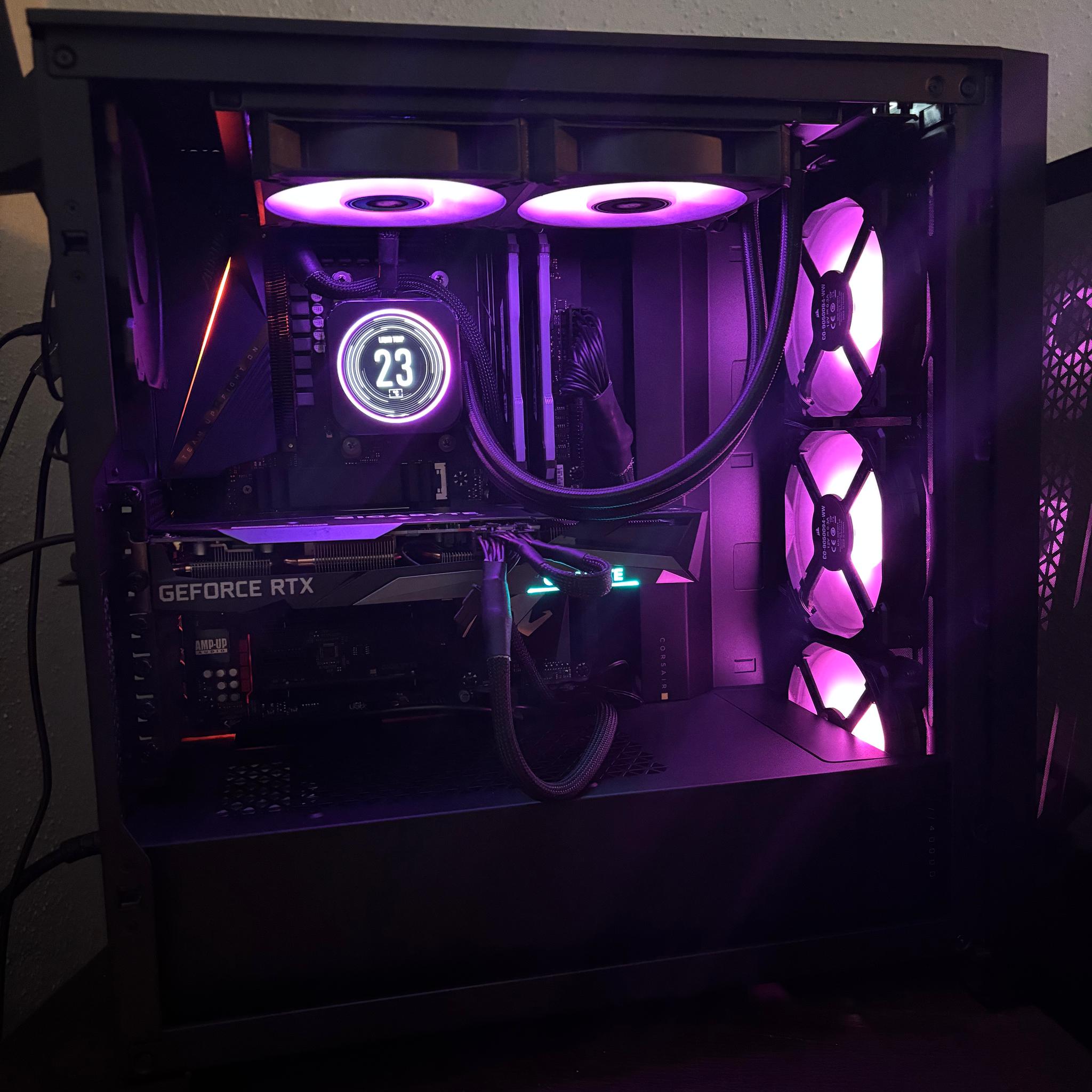 Black Gaming PC | Ryzen 5900x | RTX 3060 Ti | 32gb RAM | 1 TB SSD | LCD Cooling Screen