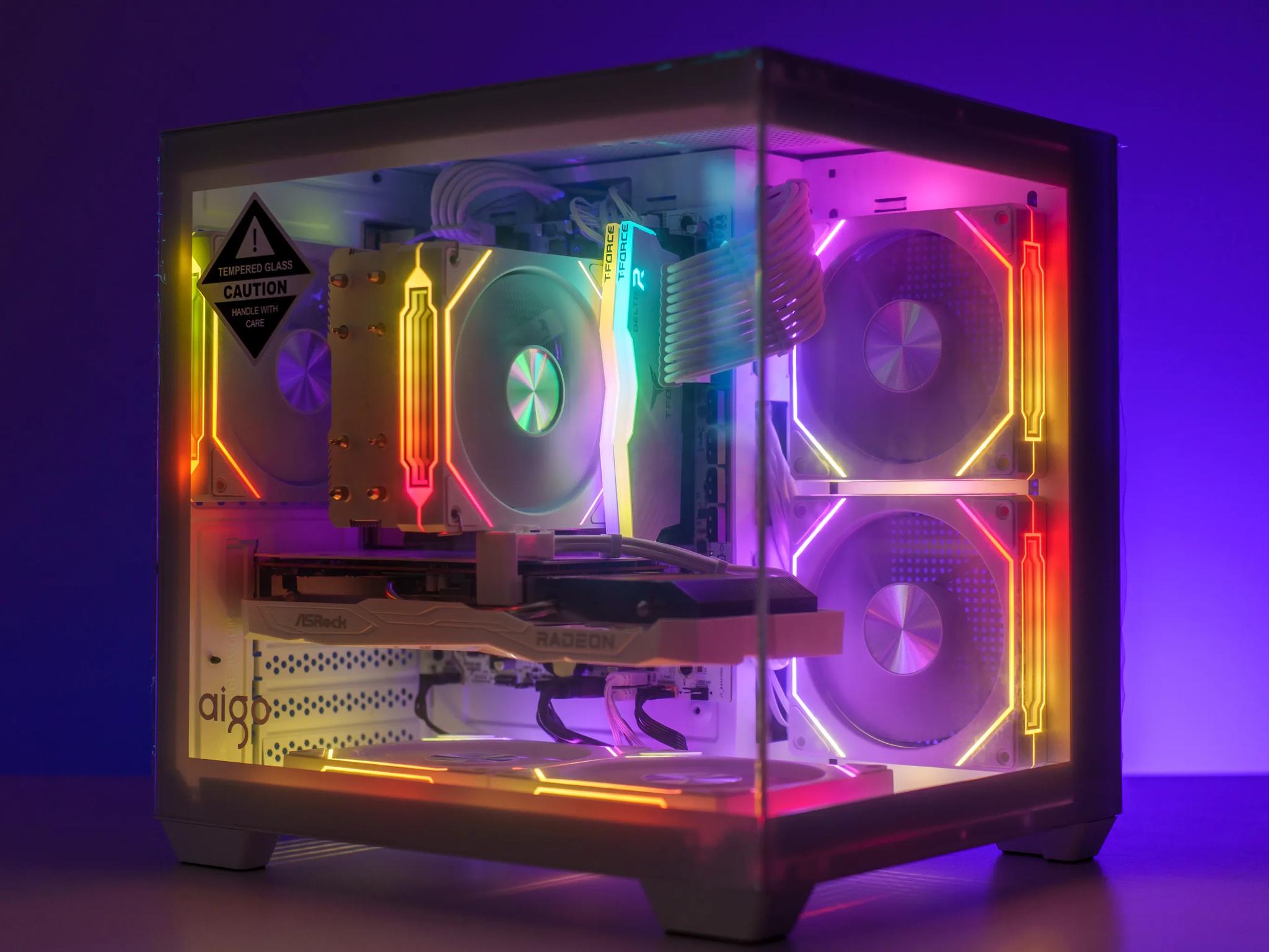 All White Gaming Computer | AMD Ryzen 5 | AMD RX 6600 | 16GB DDR4 | 1TB M.2