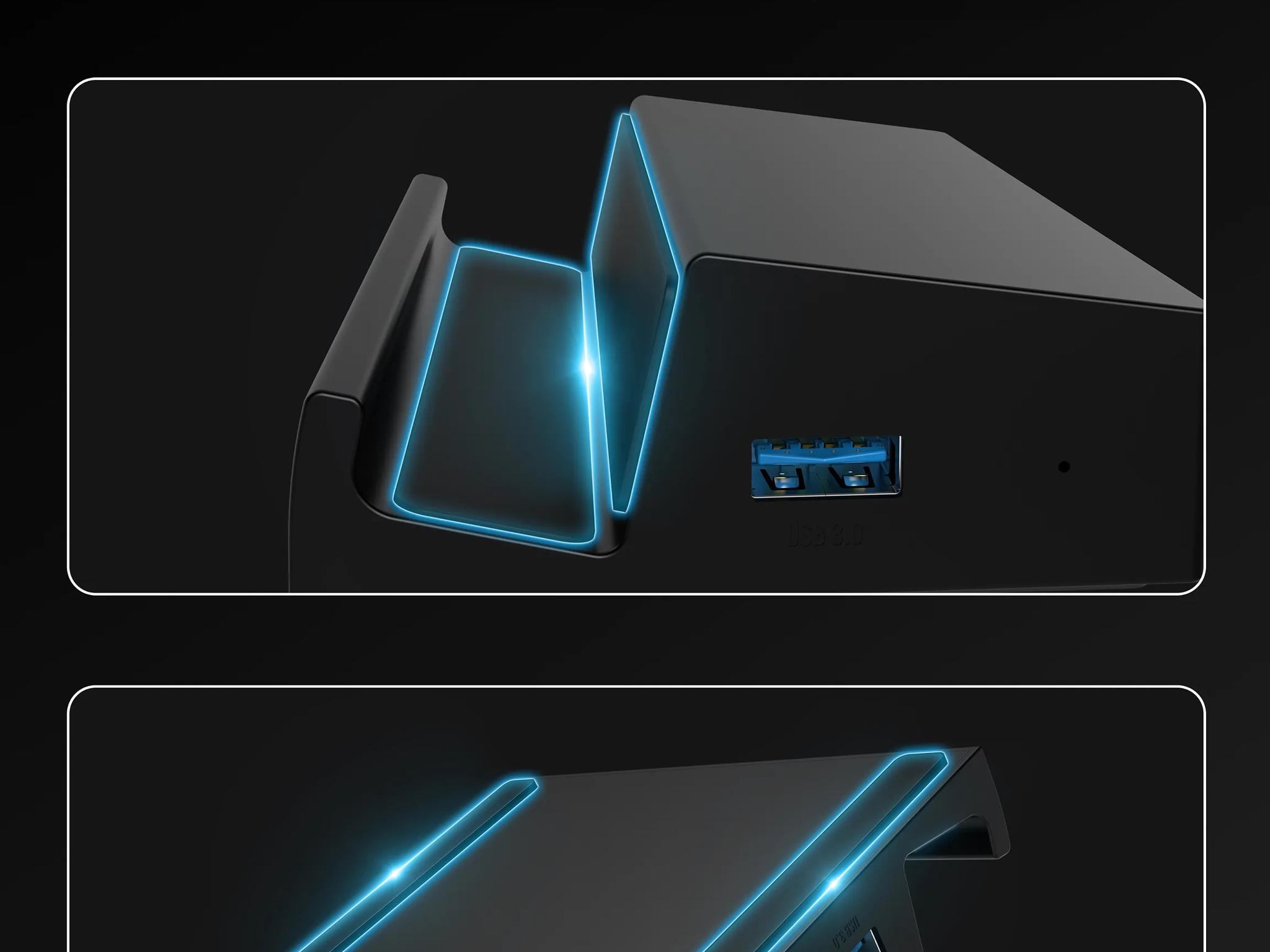 SABRENT 6-Port Docking: Steam Deck/USB-C Devices, 95W PD3.0, HDMI 2.0 4K/60Hz,3 USB-A,USB-C[DS-SD6P]