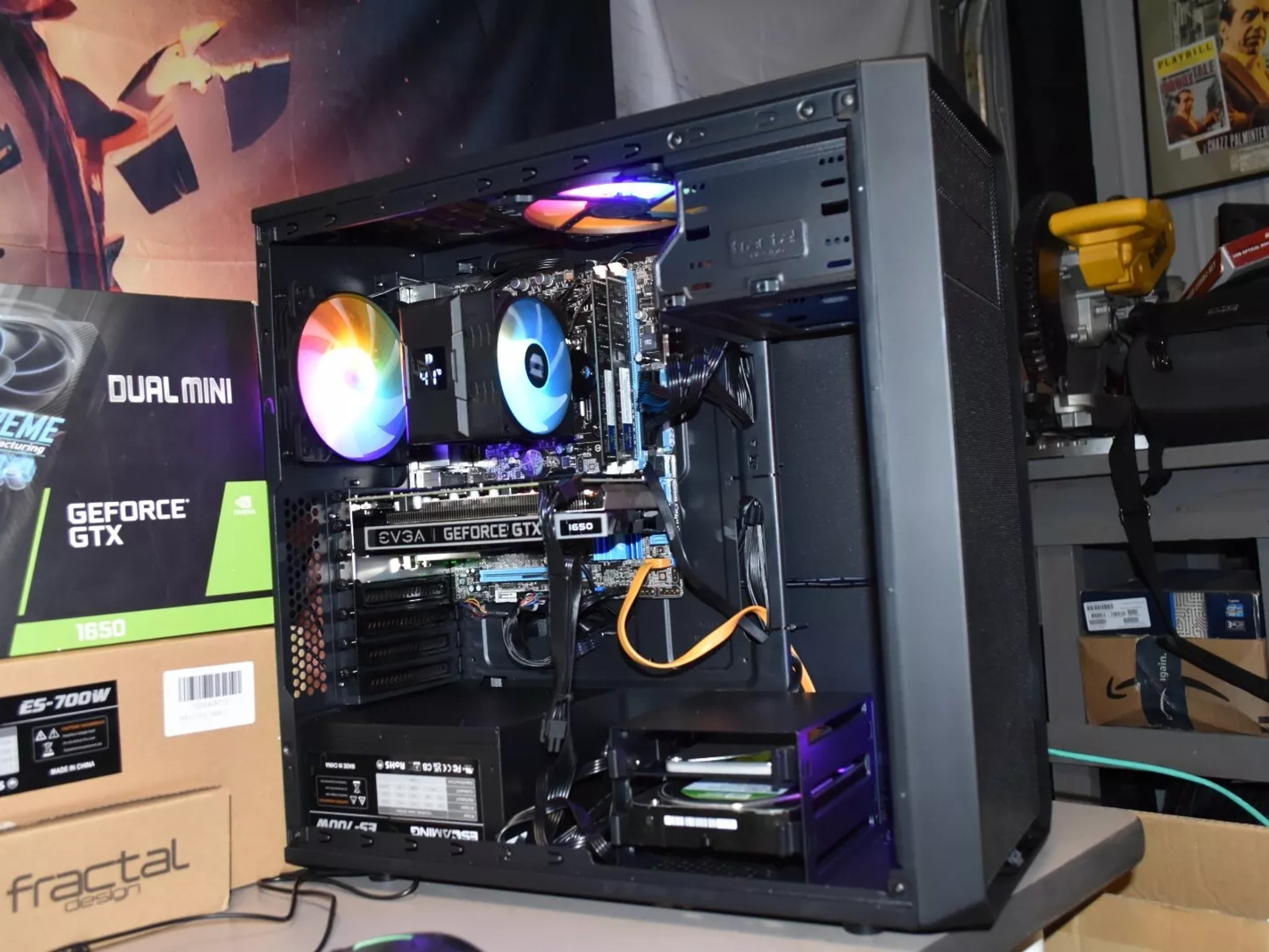 gaming pc Intel Core i7-3.4 GHz.16 GB RAM GPU 1650 PSU 700WTS 480GB SSD+1TB HHD ENTRY LEVEL GAMING