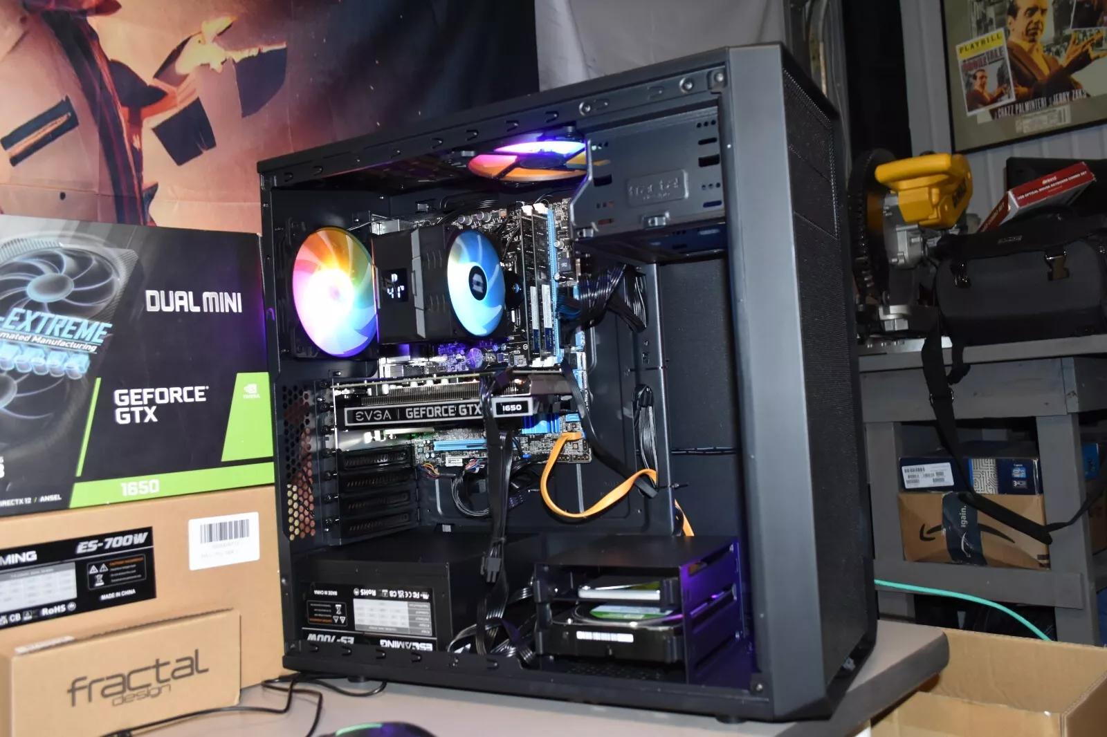 gaming pc Intel Core i7-3.4 GHz.16 GB RAM GPU 1650 PSU 700WTS 480GB SSD+1TB HHD ENTRY LEVEL GAMING
