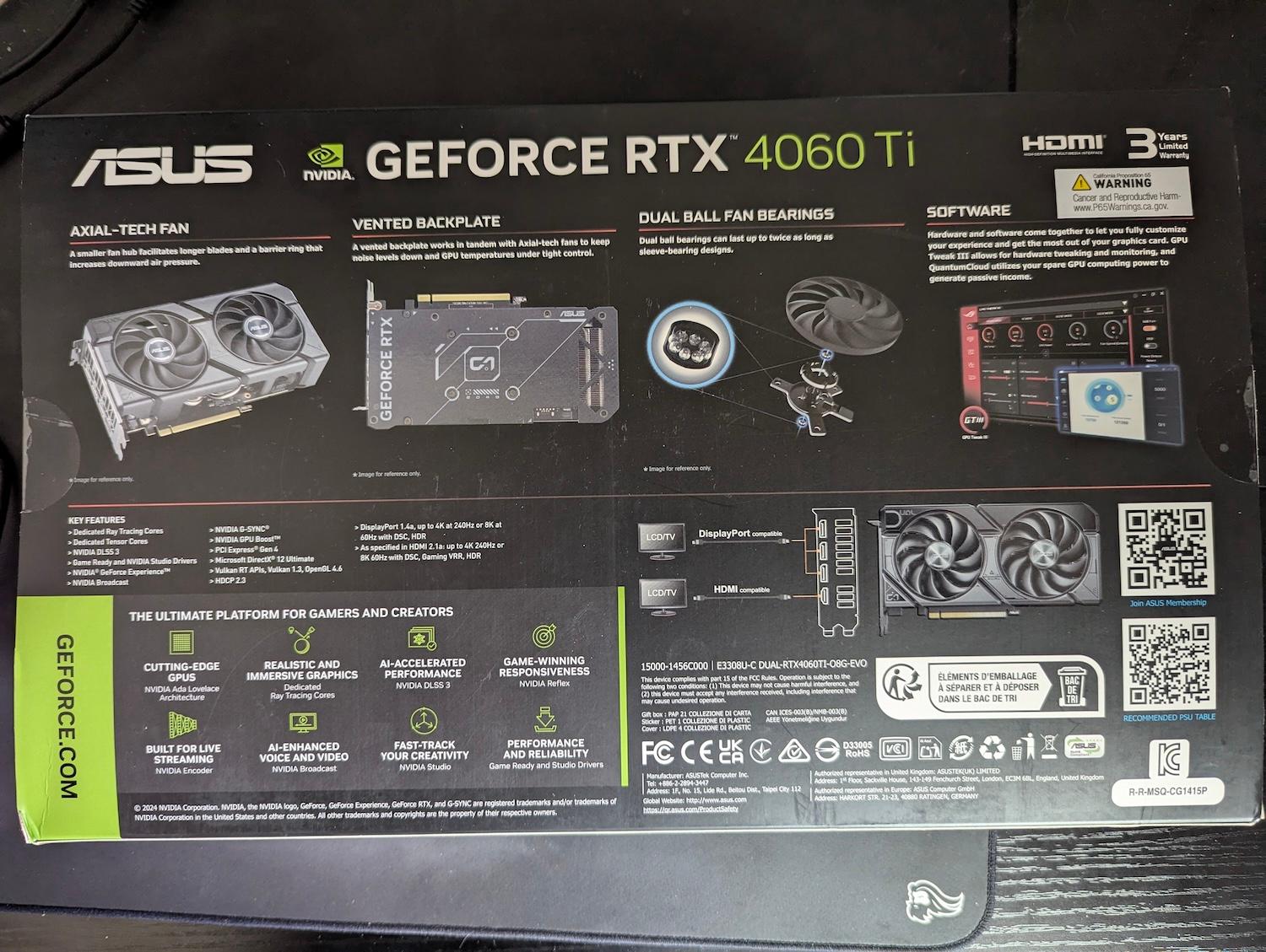 ASUS - Dual NVIDIA GeForce RTX 4060TI Overclock EVO 8GB GDDR6