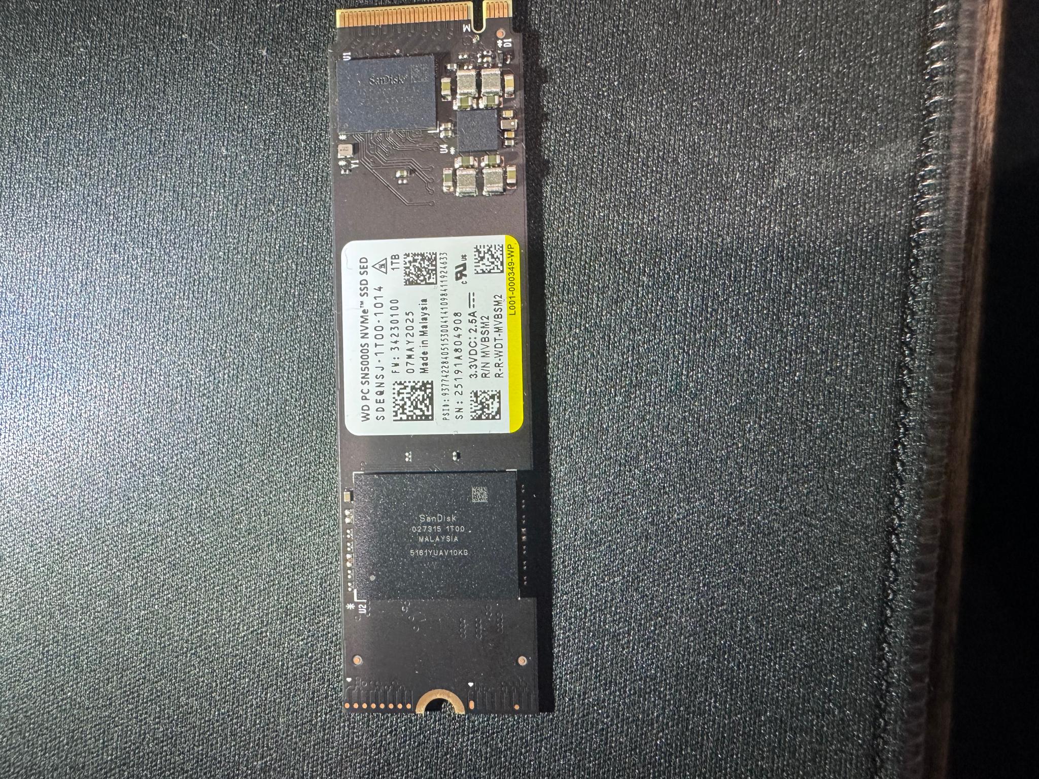 Western Digital WD PC SN5000S 1TB NVMe SSD