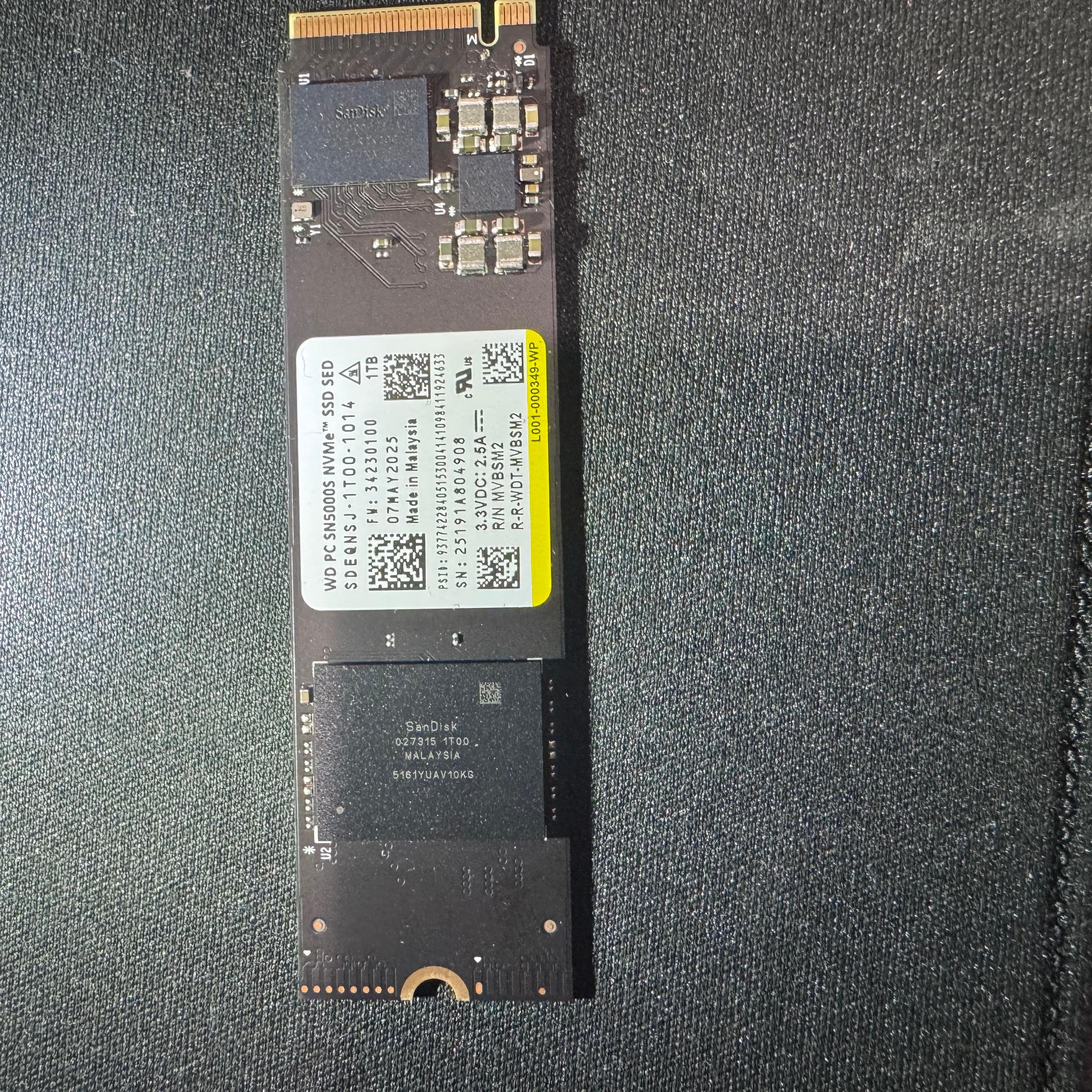 Western Digital WD PC SN5000S 1TB NVMe SSD