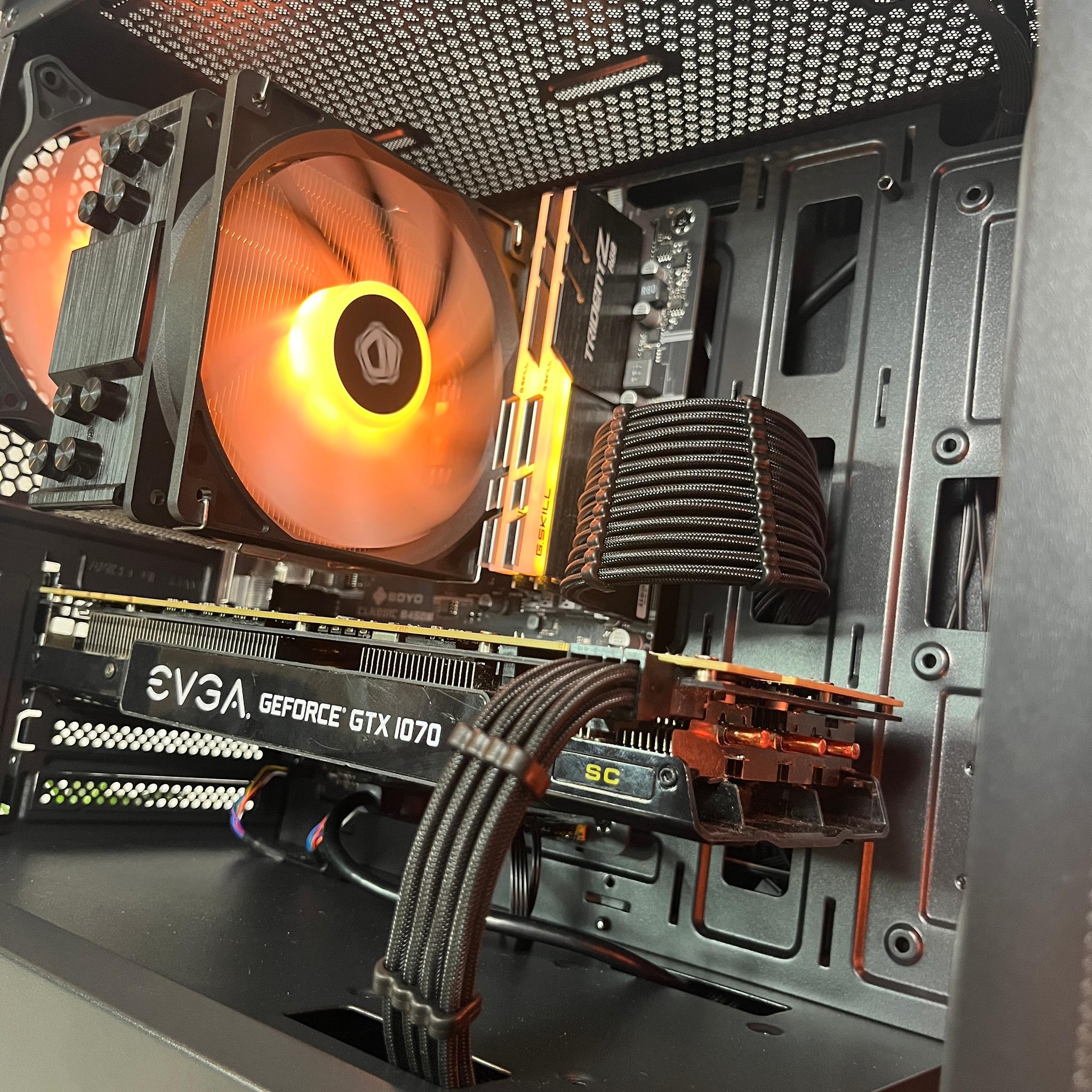 Black RGB Gaming PC | Ryzen 5 2600x + GTX 1070 8GB