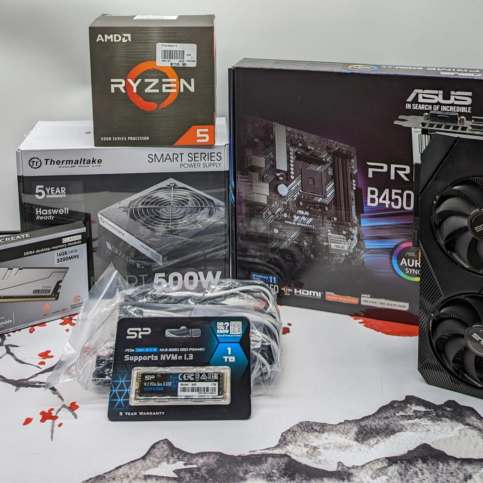 Gaming Rig "AIR 100" Ryzen 5 5500/16GB DDR4/1TB SSD/ RTX2060 6GB