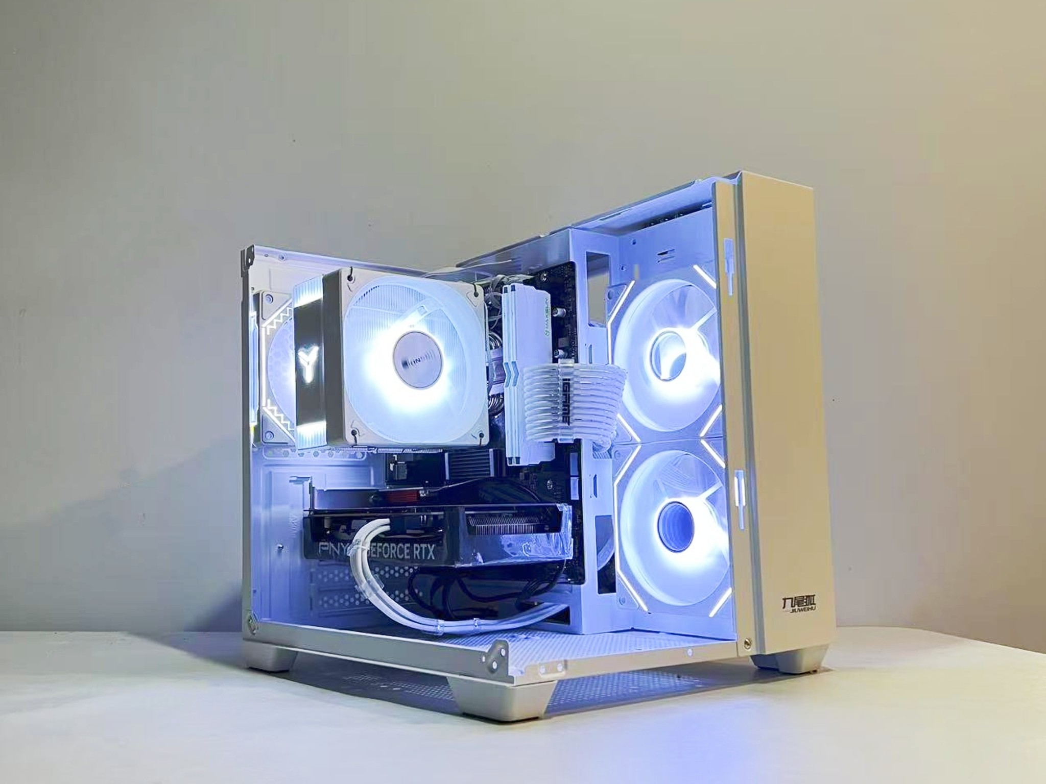 🔥Full-view design🔥 RTX 4060|R5-5600|1TB M.2|32GB RAM|ARGB Fans|WIFI||DepxTech Pre-Built PC