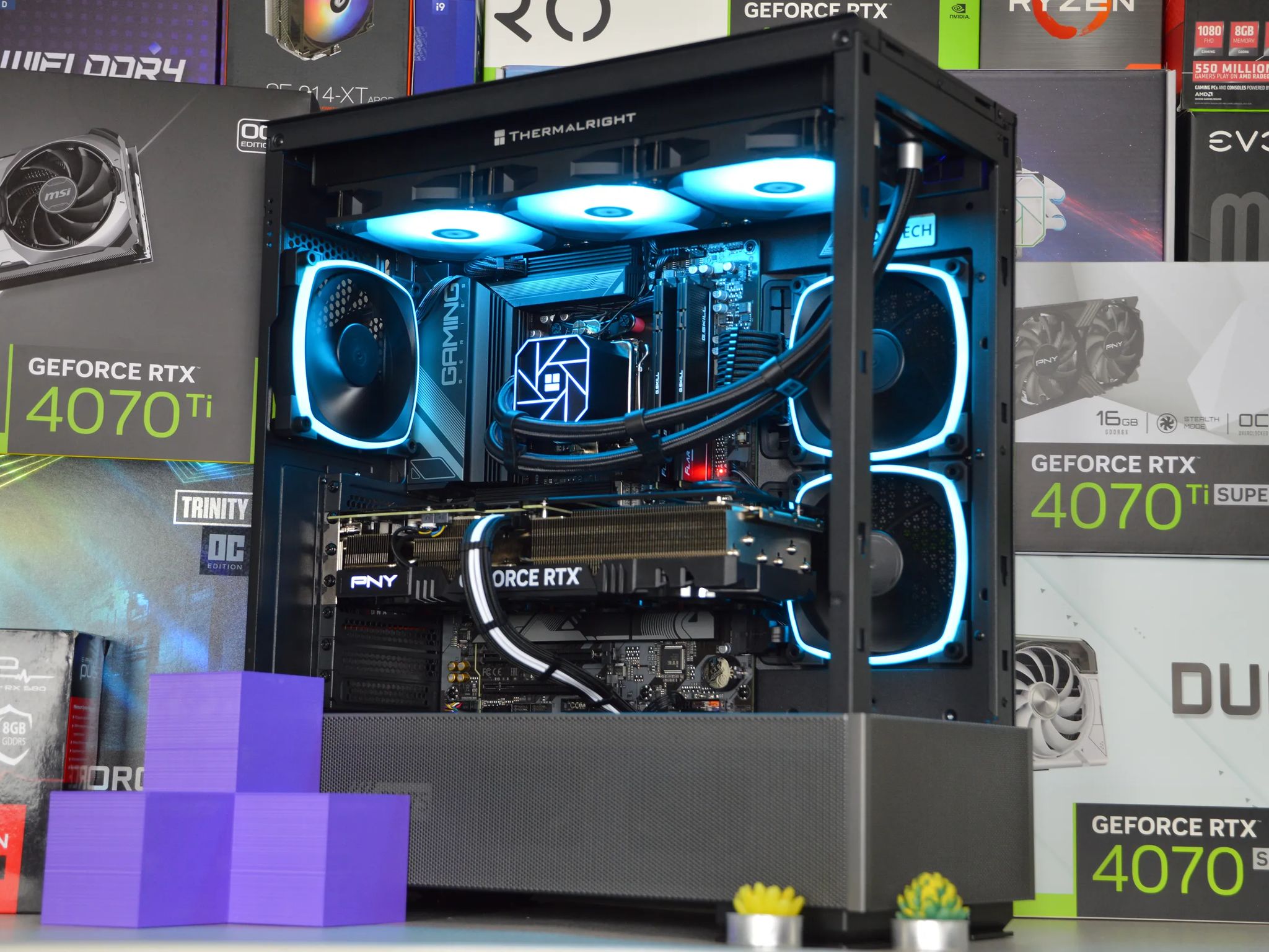 ⚡🌌| RTX 4070 Ti SUPER 16GB| Ryzen 7 7700X | 32GB DDR5 RAM | 1TB + 4TB GEN 4 SSD | Electric Vortex |
