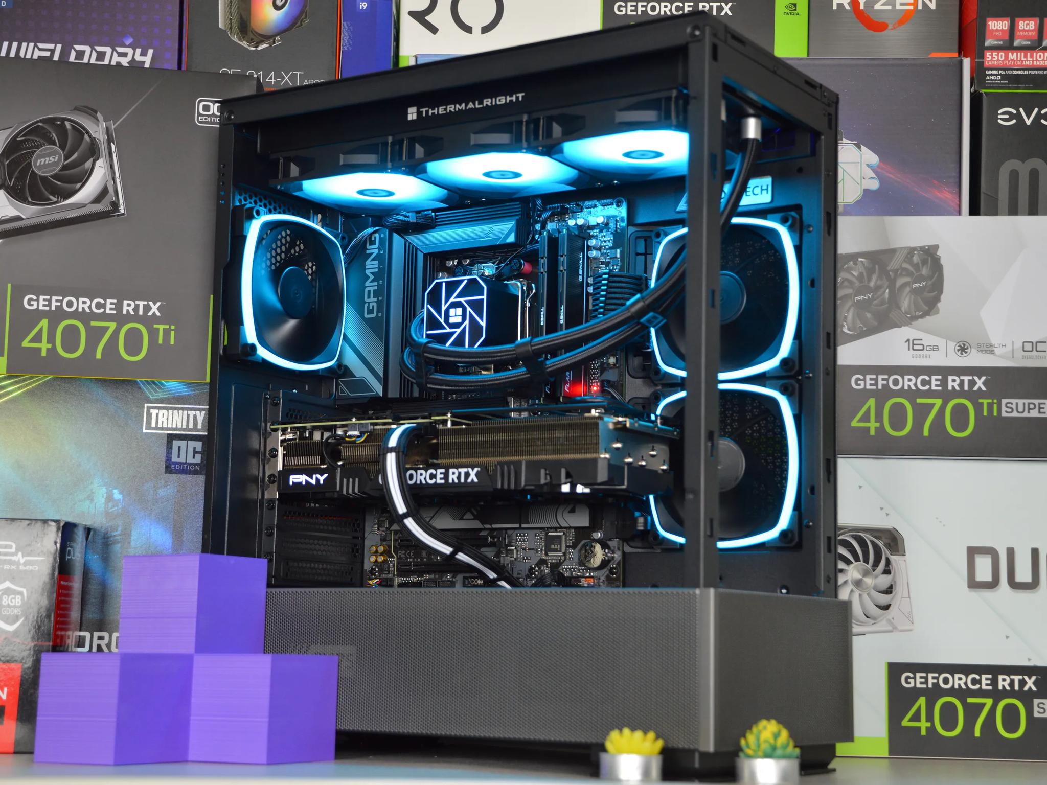 ⚡🌌| RTX 4070 Ti SUPER 16GB| Ryzen 7 7700X | 32GB DDR5 RAM | 1TB + 4TB GEN 4 SSD | Electric Vortex |
