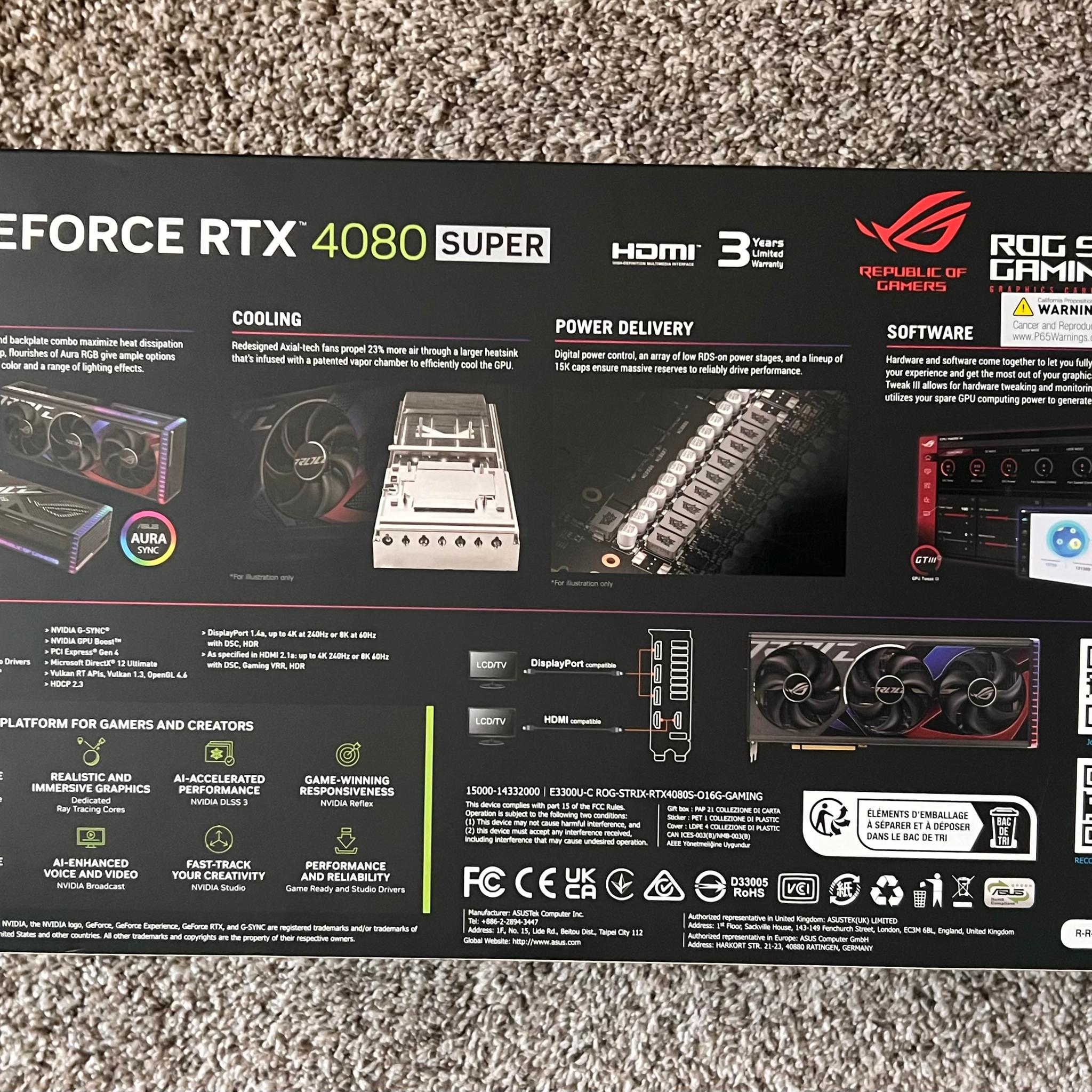 ASUS ROG Strix GeForce RTX 4080 SUPER Gaming OC