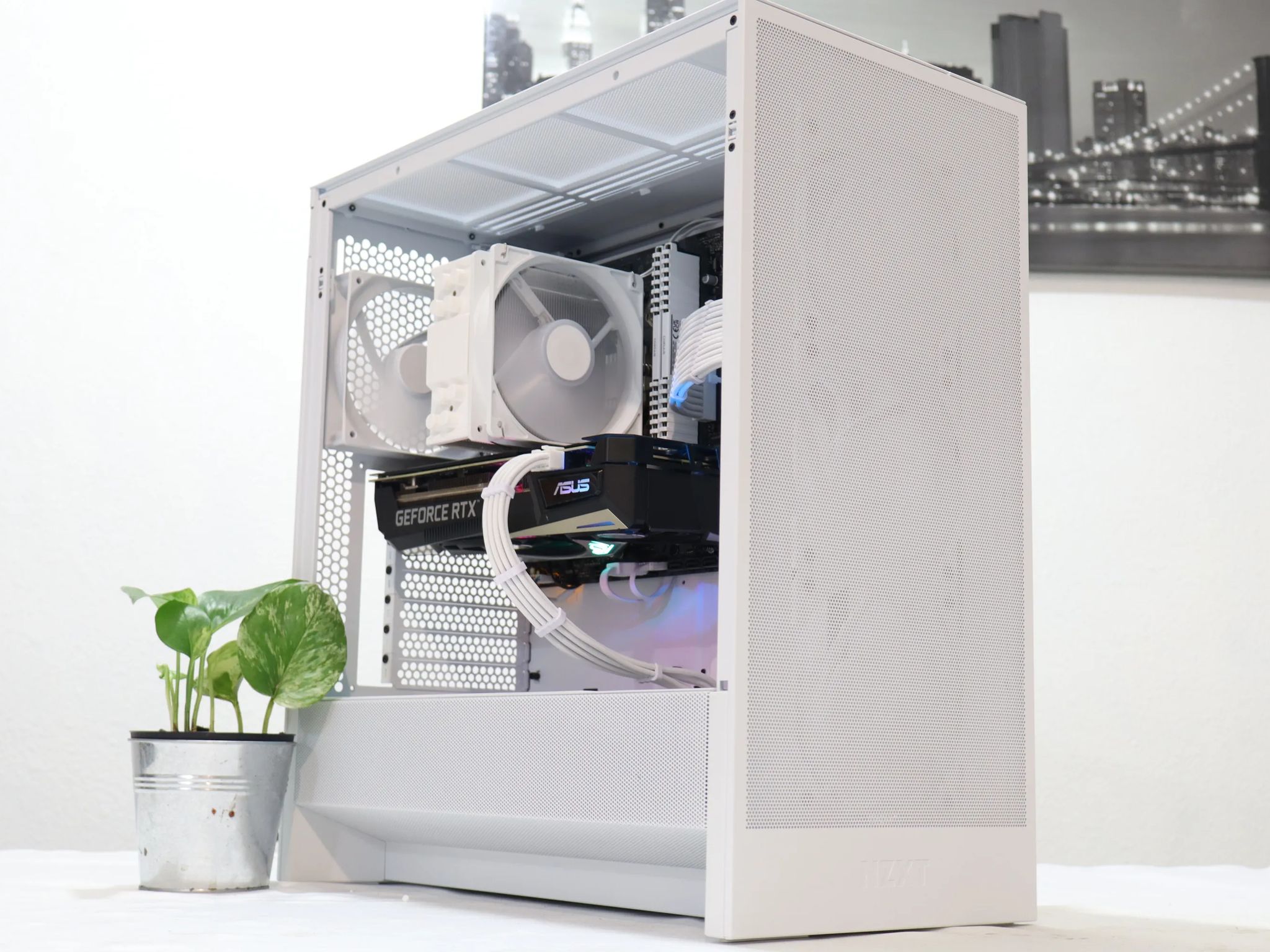⚡ White Gaming PC – Ryzen 5 + RTX 3060 Ti Beast ⚡