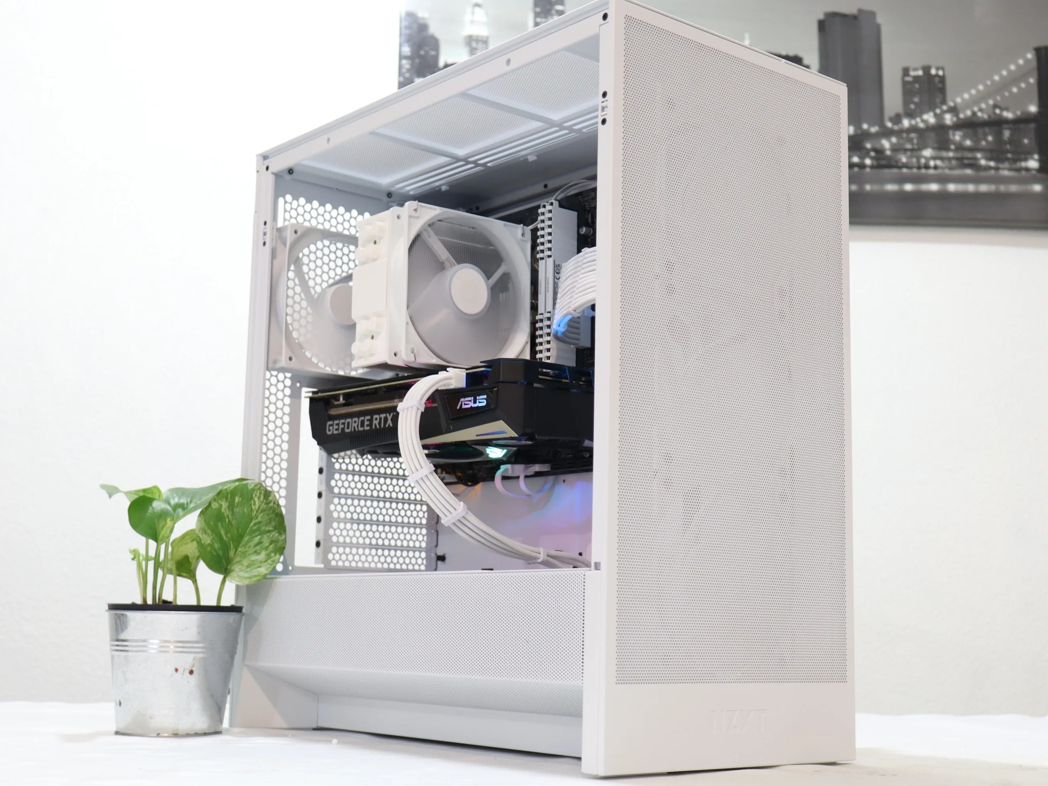 ⚡ White Gaming PC – Ryzen 5 + RTX 3060 Ti Beast ⚡