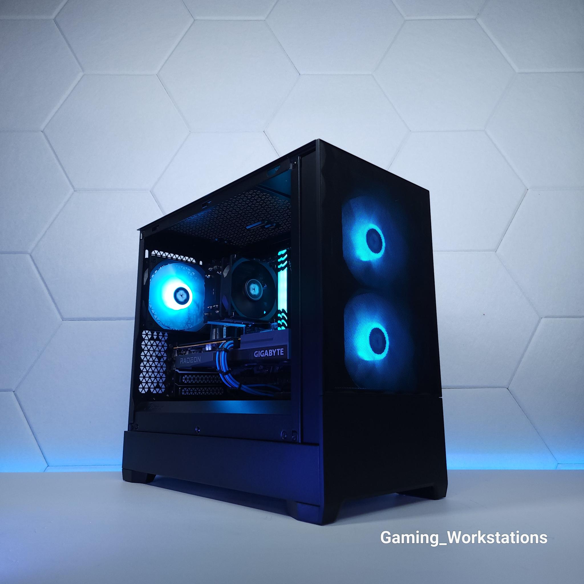 💙🖤1080p Gaming | RX 6600 | Core i3 12100F | 16GB 3200MHz | 1TB NVMe SSD