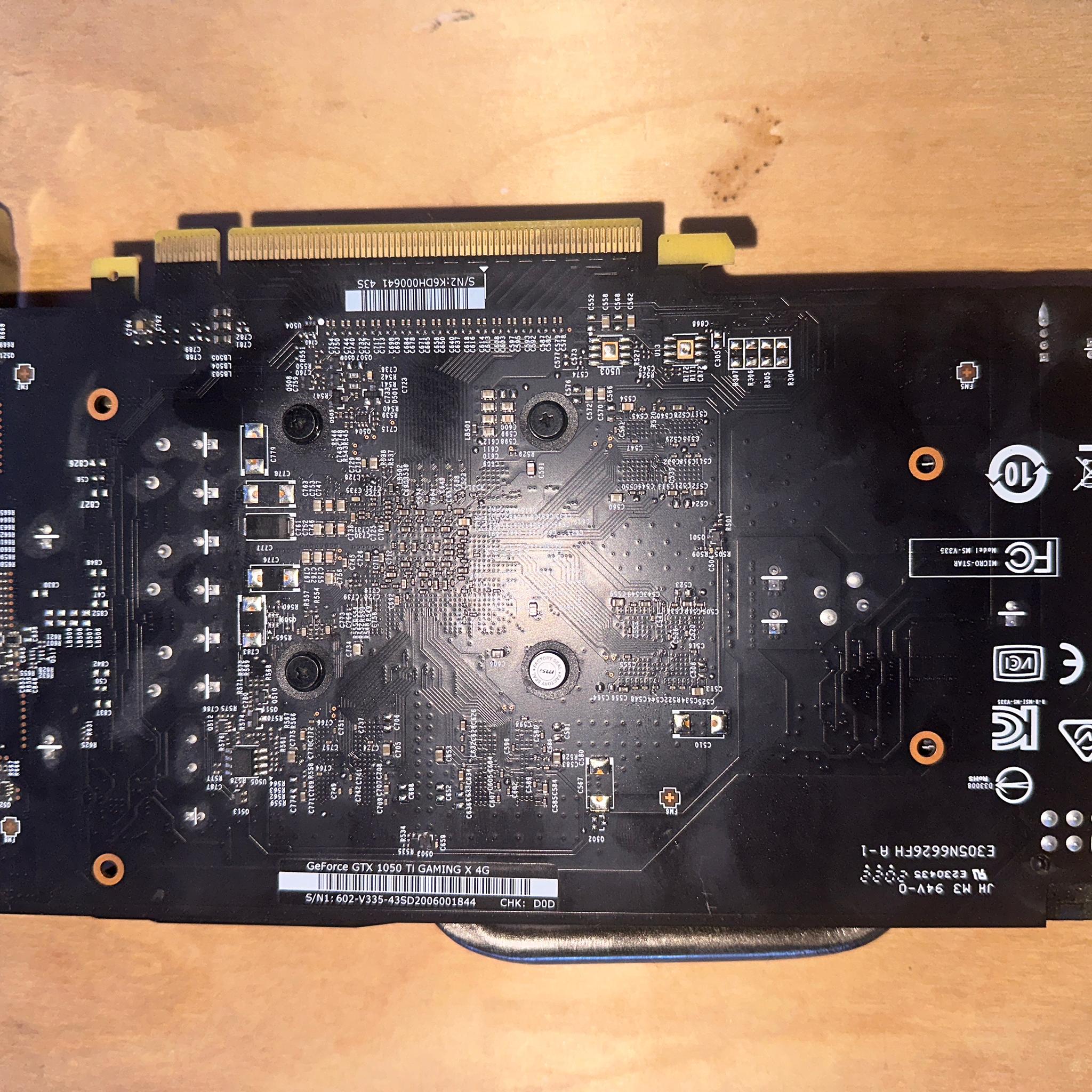 MSI GAMING X GTX1050TI 4 GB RGB GREAT CONDITION NEW THERMAL PASTE