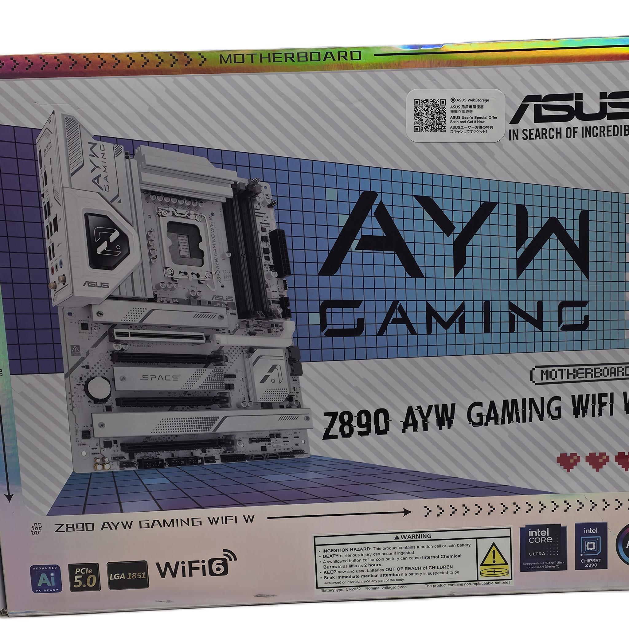 ASUS Z890 AYW GAMING WIFI W Intel LGA 1851 ATX Motherboard NEW