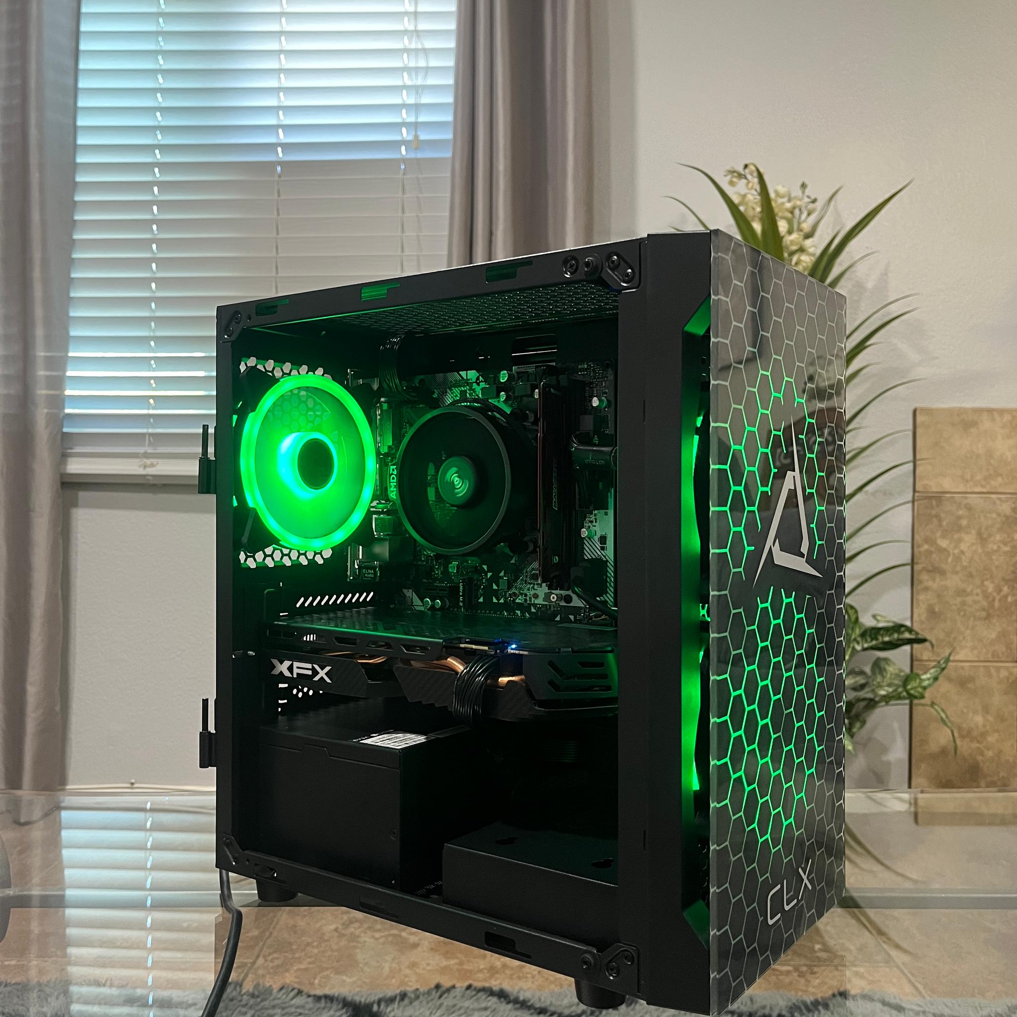 RX 580 8GB, Ryzen 7 1700, 8GB RAM | Black RGB Gaming Computer/PC