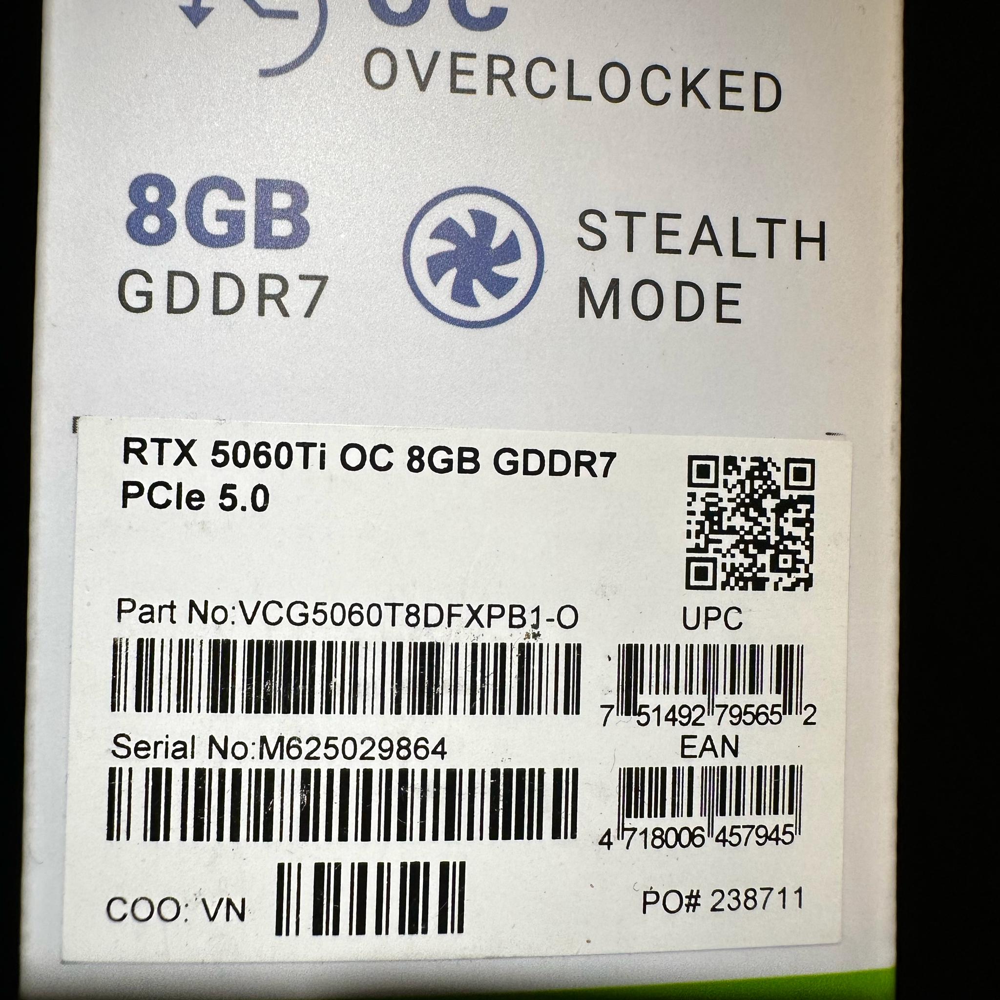 PNY NVIDIA GeForce RTX™ 5060 Ti  8GB