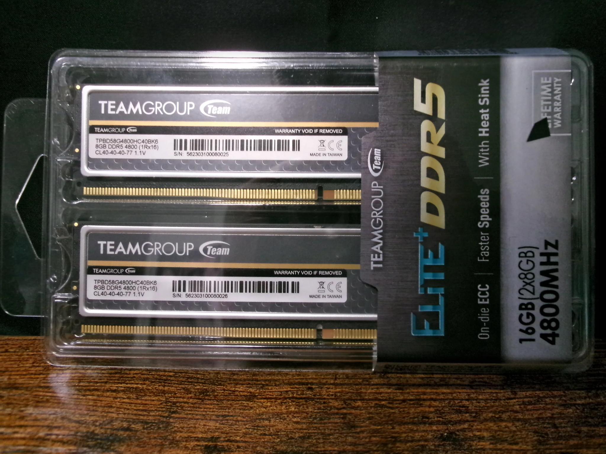 NEW TeamGroup DDR5 4800MHZ 16GB Ram