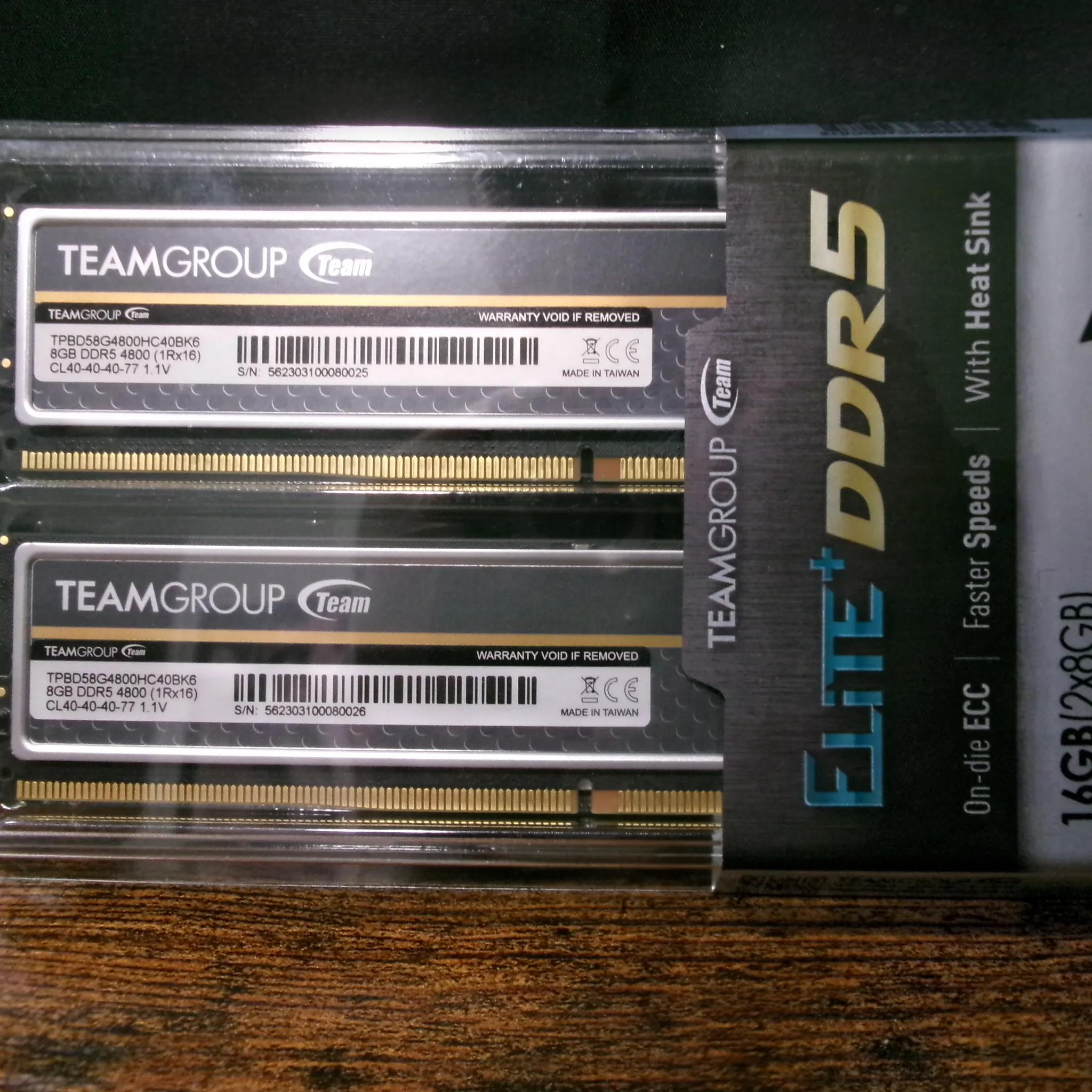 NEW TeamGroup DDR5 4800MHZ 16GB Ram
