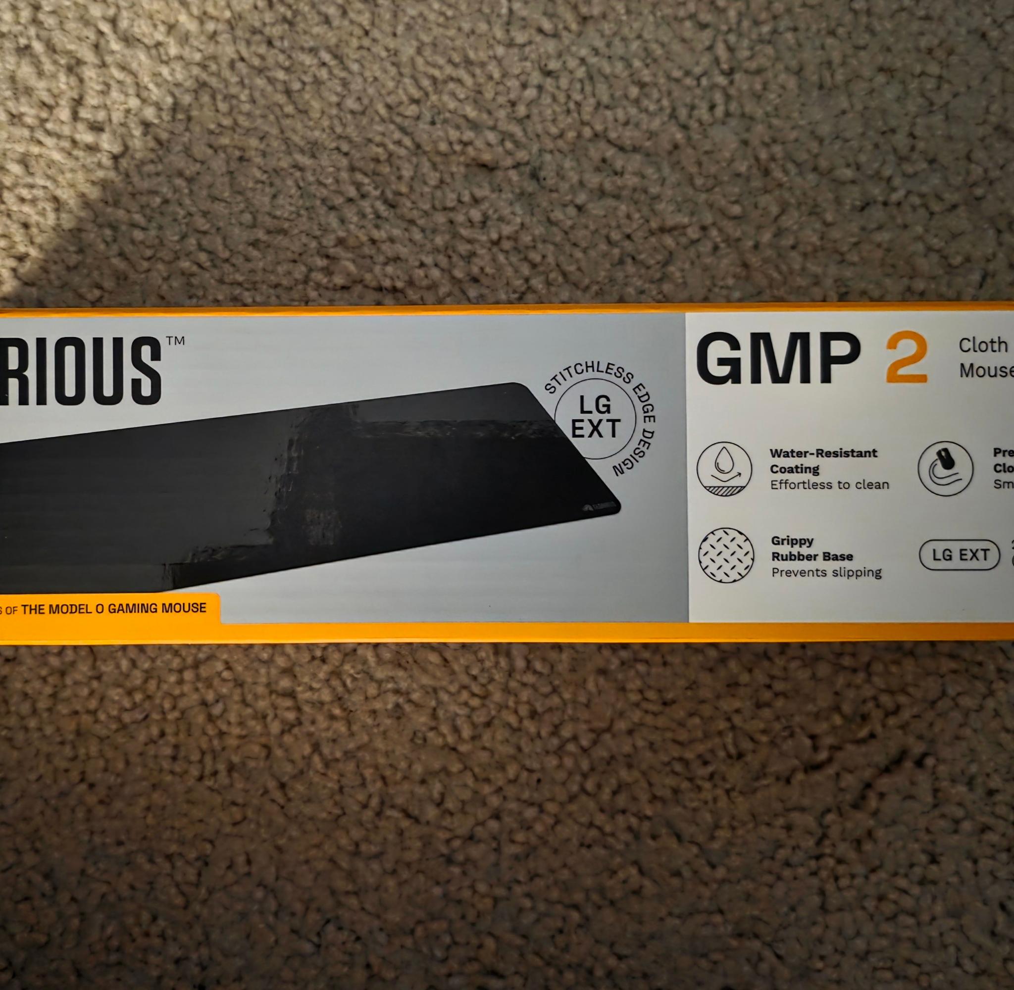 Glorious Edgeless Cloth Mouse Pad GMP 2 Large Extended Black Brand New Sealed