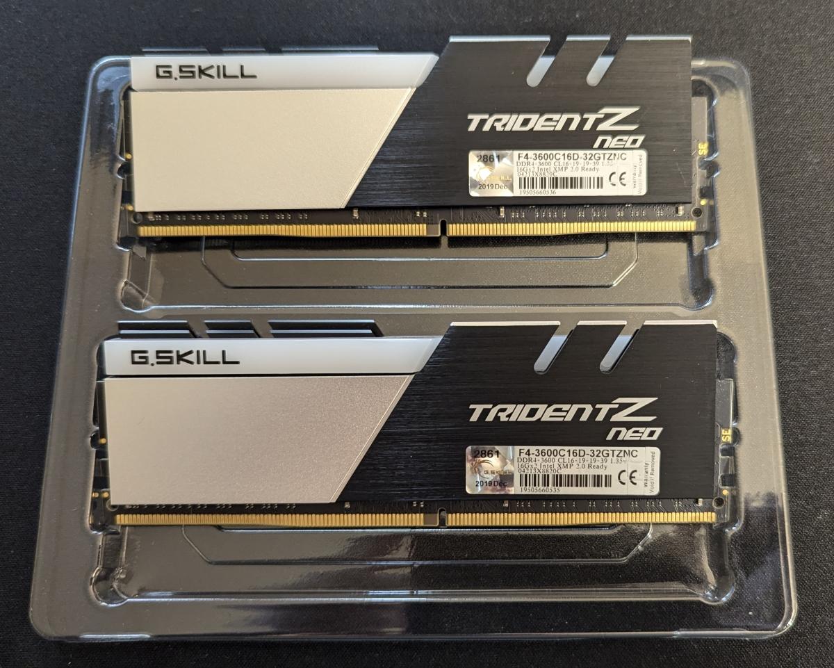 G.Skill TridentZ Neo 32GB(2x16GB)DDR4-3600 C16 Dual Channel Memory Kit - F4-3600C16D-32GTZNC