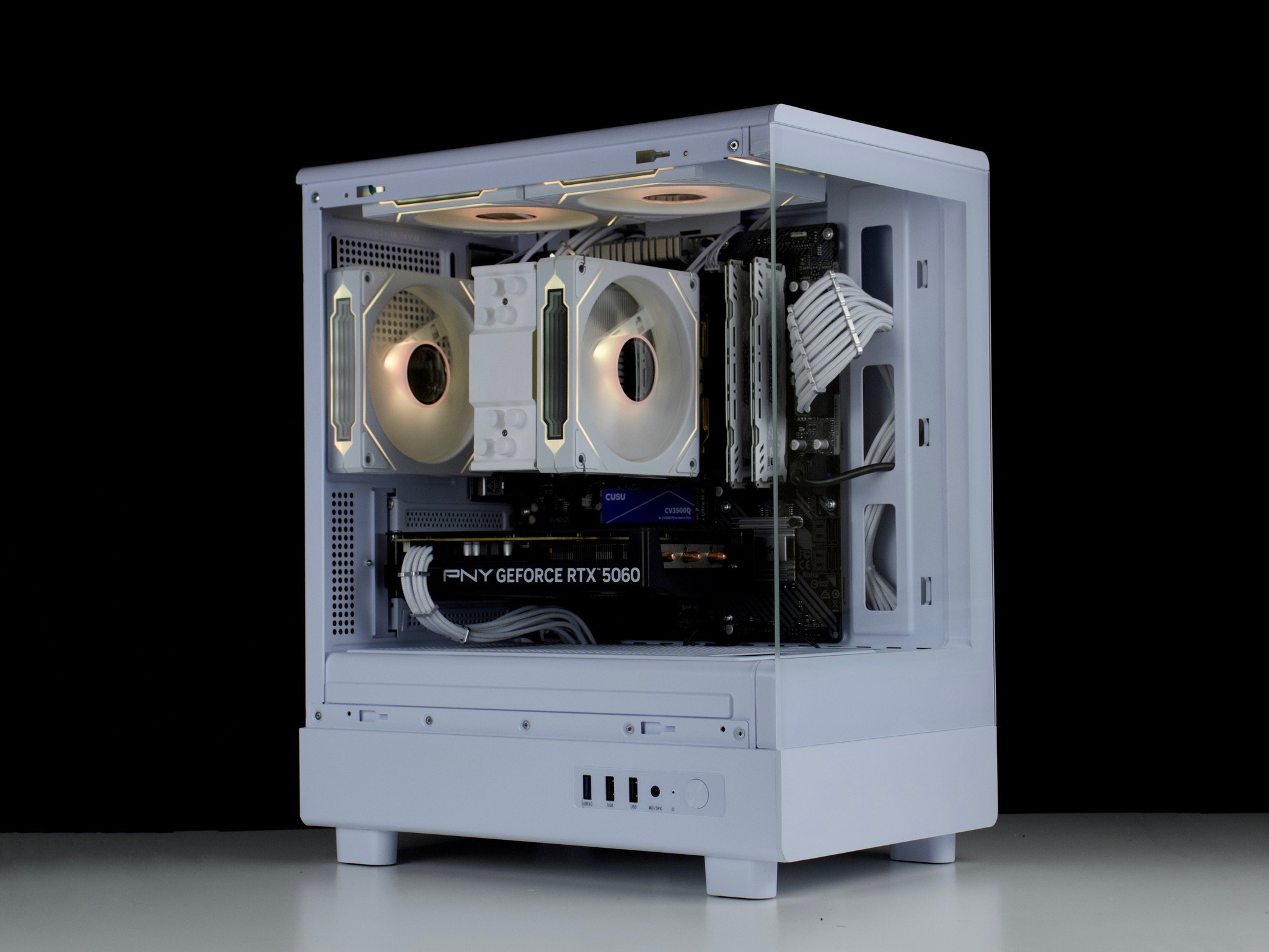 🧊❄️🧊 White Gaming PC – RTX 5060, Ryzen 5 5500, 16GB RAM, 1TB SSD - WiFi 🧊❄️🧊