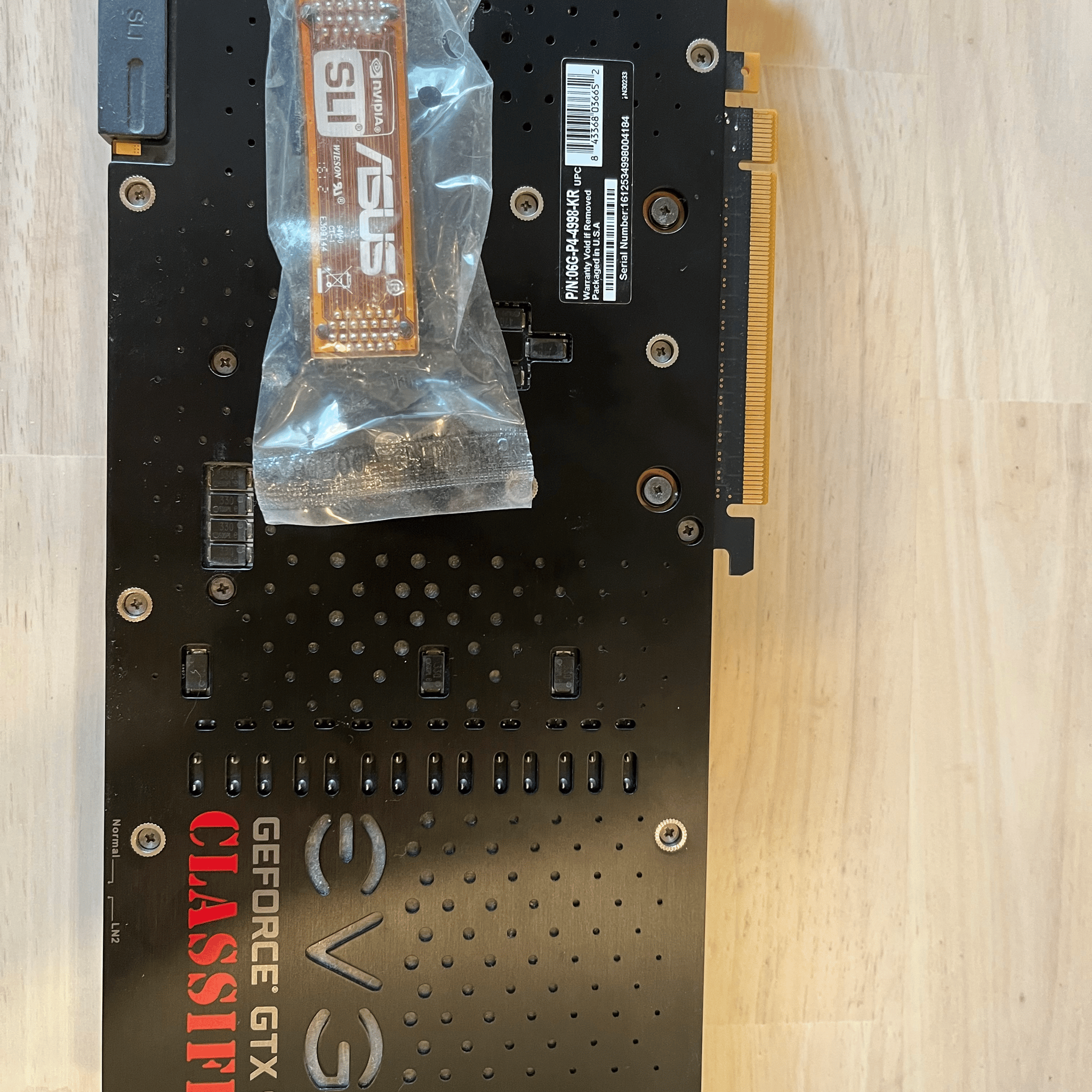 EVGA Classified 980 Ti 6 GB MISSING BOX AND MANUELS
