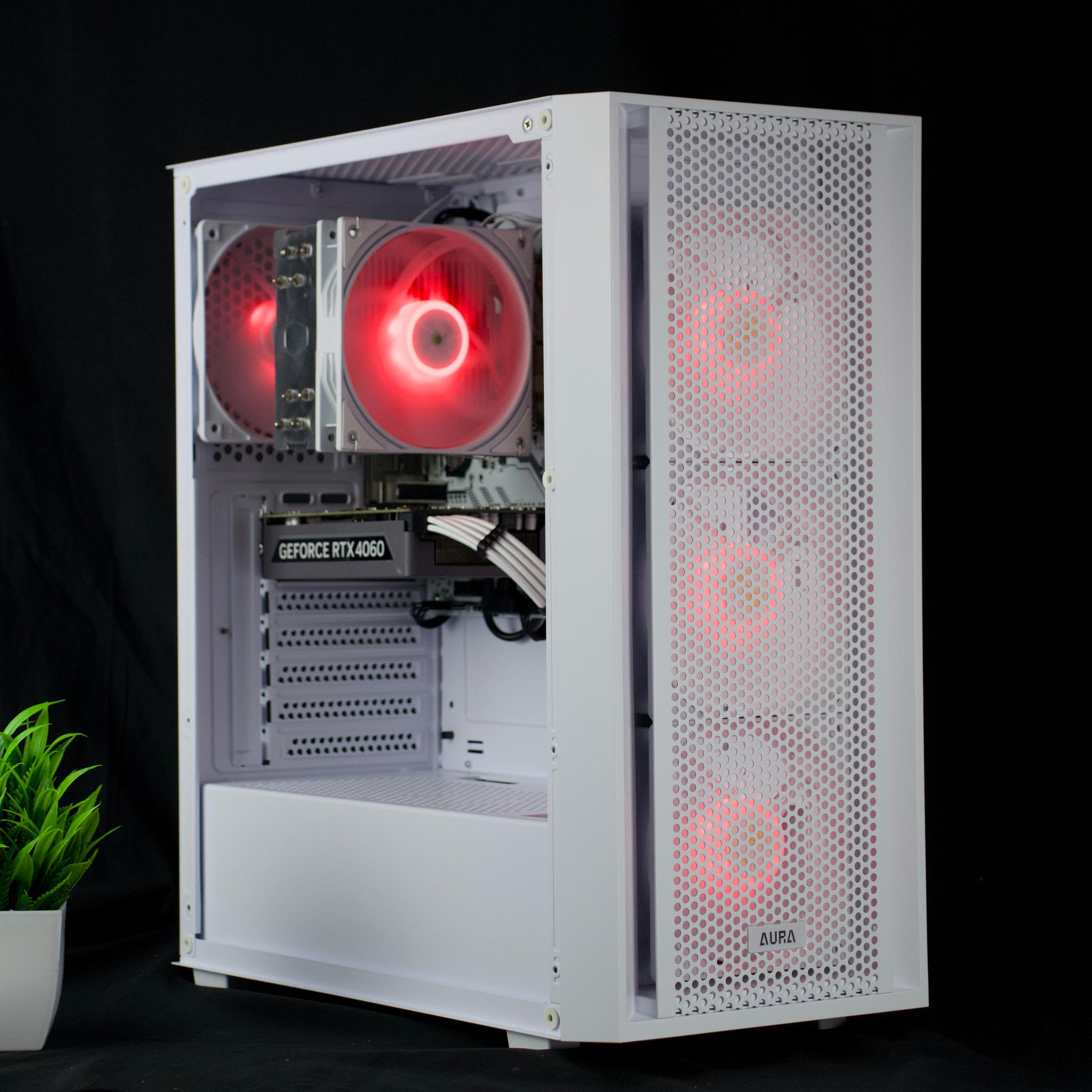 🧊❄️🧊 White Gaming PC – RTX 4060 , Ryzen 7 2700X, 16GB RAM, 500GB SSD - WiFi, BlueTooth 🧊❄️🧊