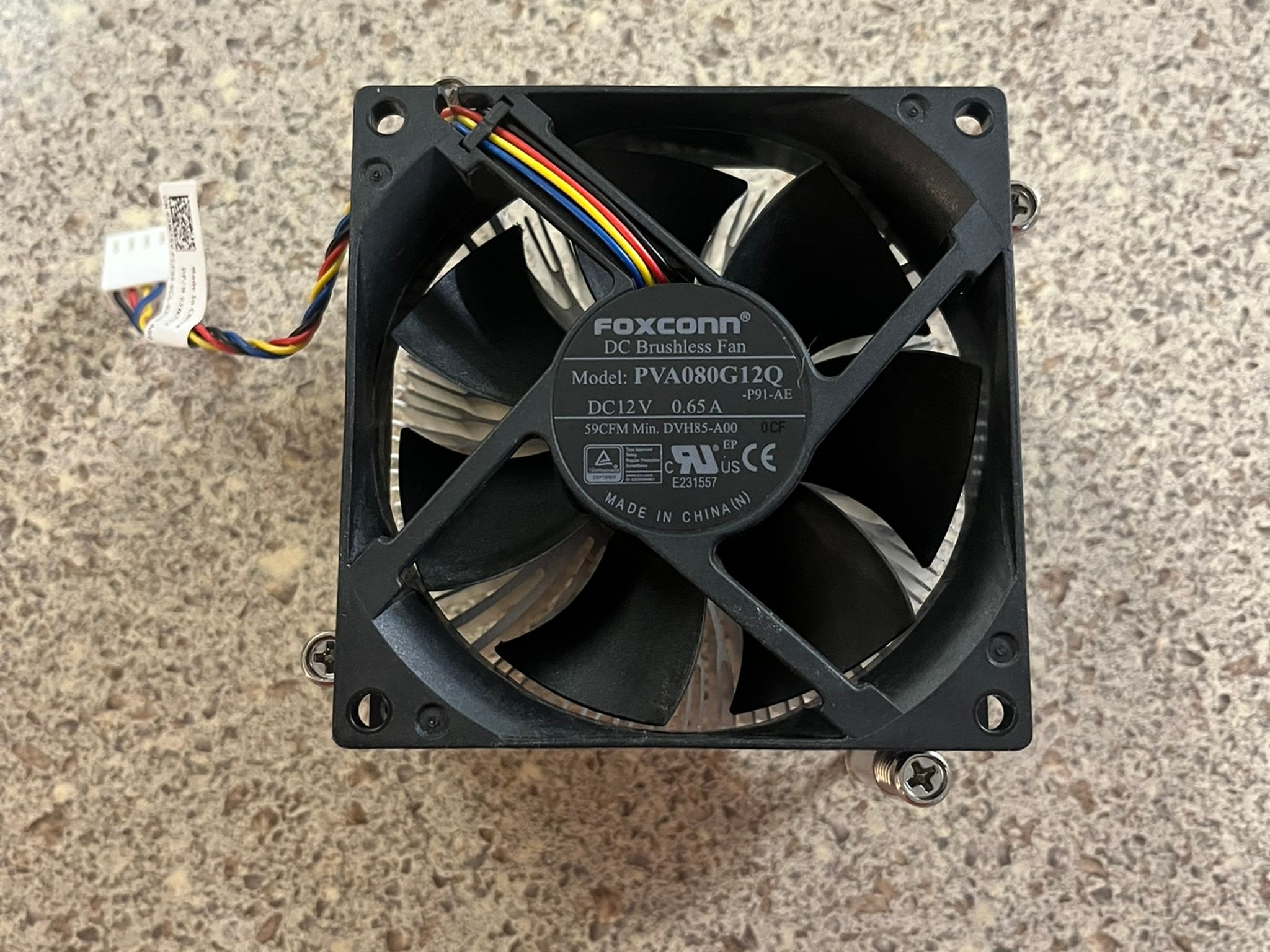 Dell CPU Cooler Heatsink Fan 65W | 03W75V 0DVH85 | OptiPlex 5080 7080 MT, Inspiron 3880, G5 Desktop