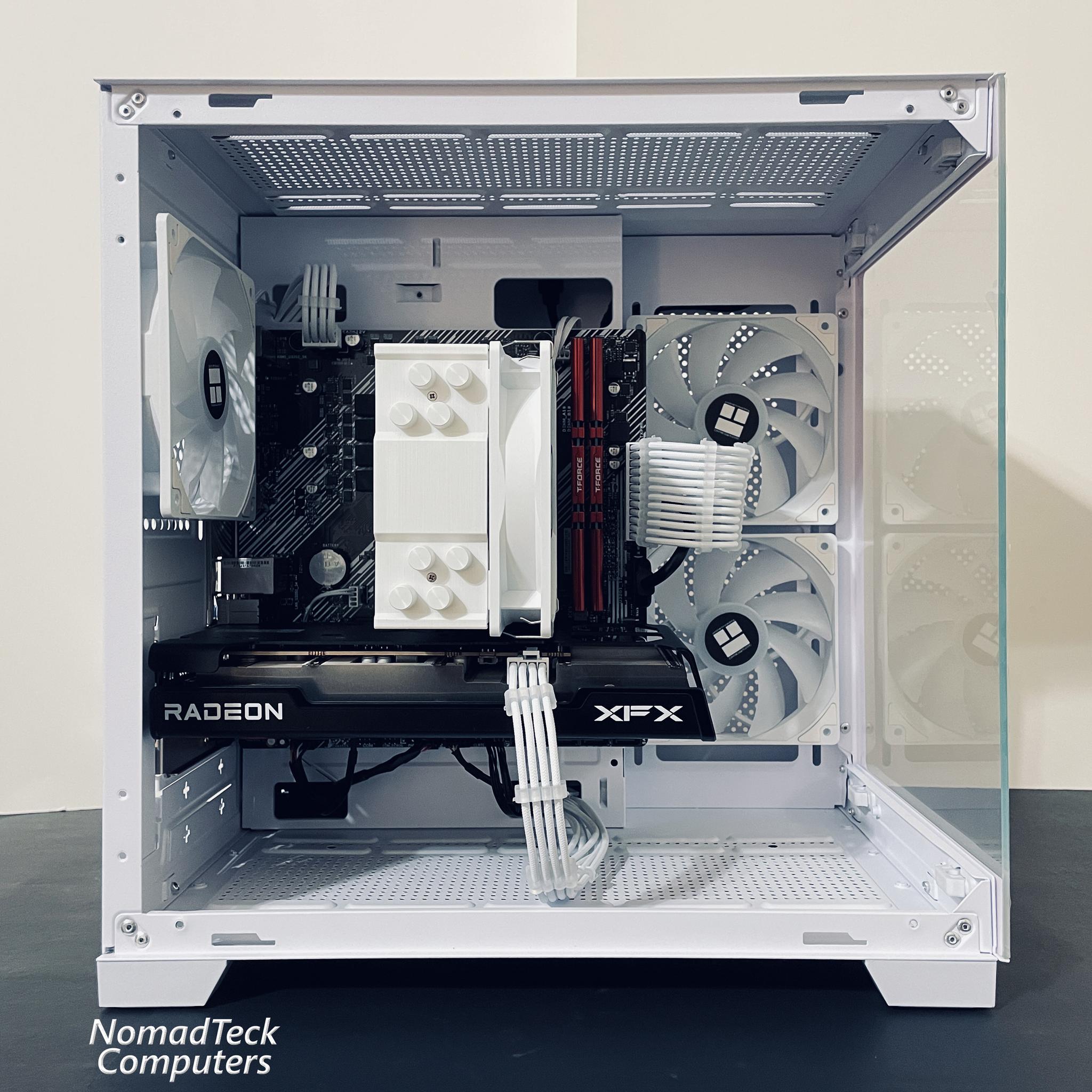 ❄️White Gaming PC w RGB - Ryzen 5 4500 ● 16GB RAM ● 1TB SSD - RX 6600 8GB ● Great Value 1080p