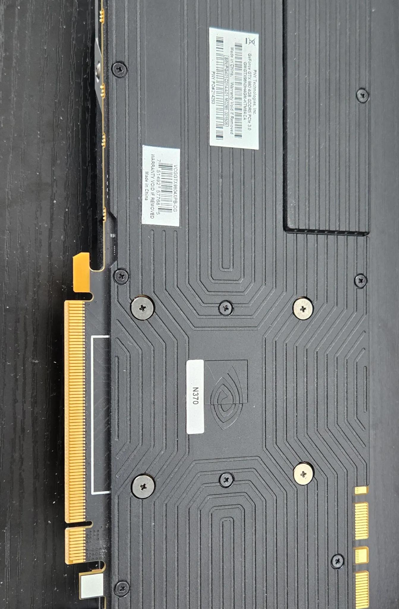 PNY Founder's Edition GTX 980 4GB GDDR5 PCIe 3.0
