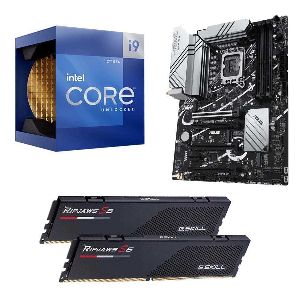 Intel Core i9-12900K, ASUS Z790-V Prime AX DDR5, G.Skill Ripjaws S5 48GB Kit DDR5 5200, PC Bundle