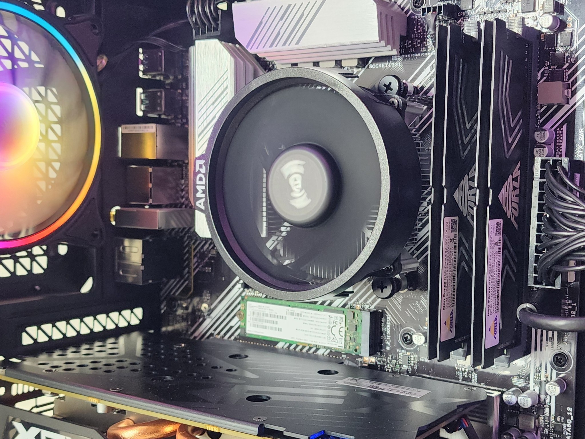 Gaming PC Ryzen 5 5500 16GB RAM 256GB SSD+1TB HDD RX 580 8GB Windows 11 Computer