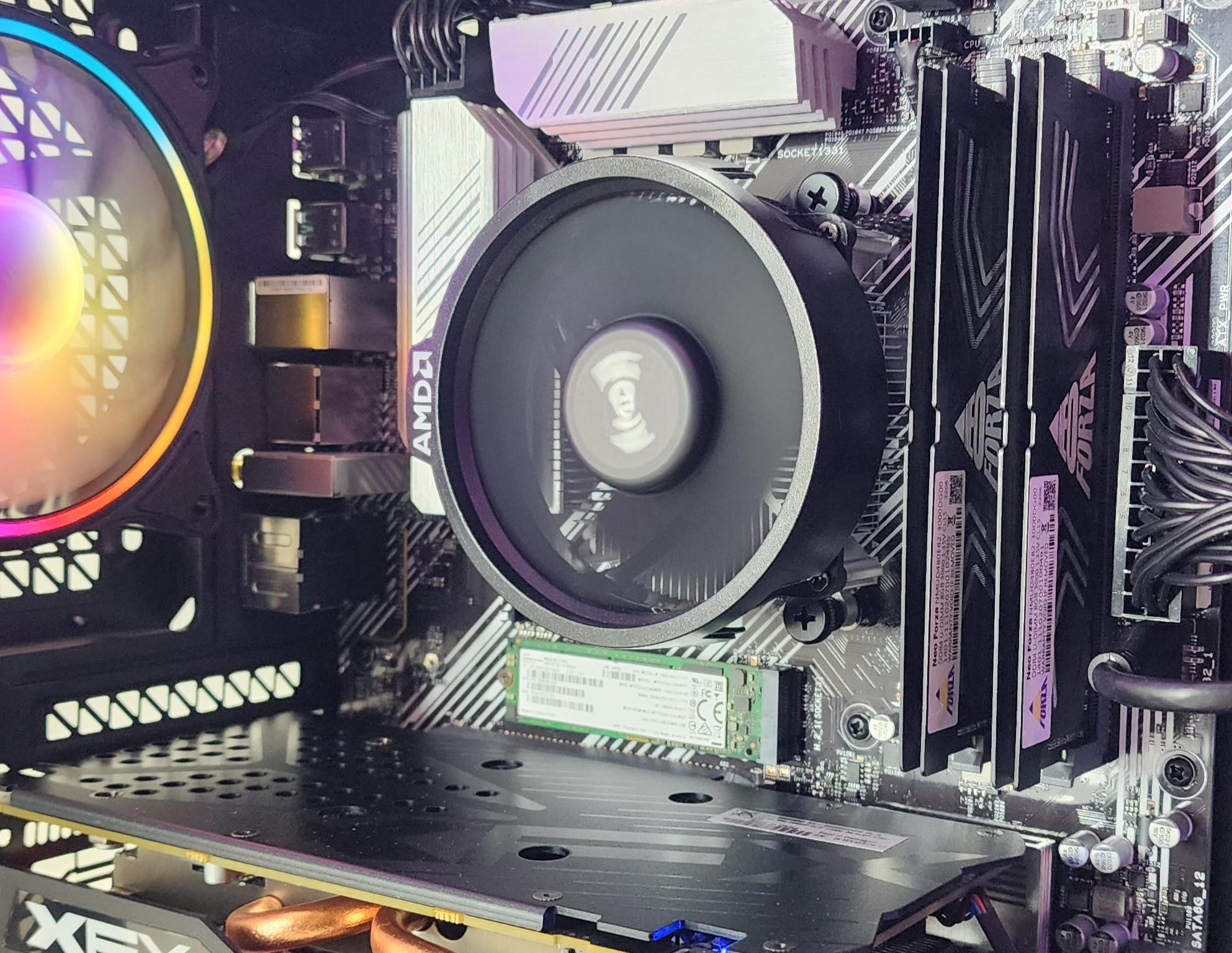 Gaming PC Ryzen 5 5500 16GB RAM 256GB SSD+1TB HDD RX 580 8GB Windows 11 Computer