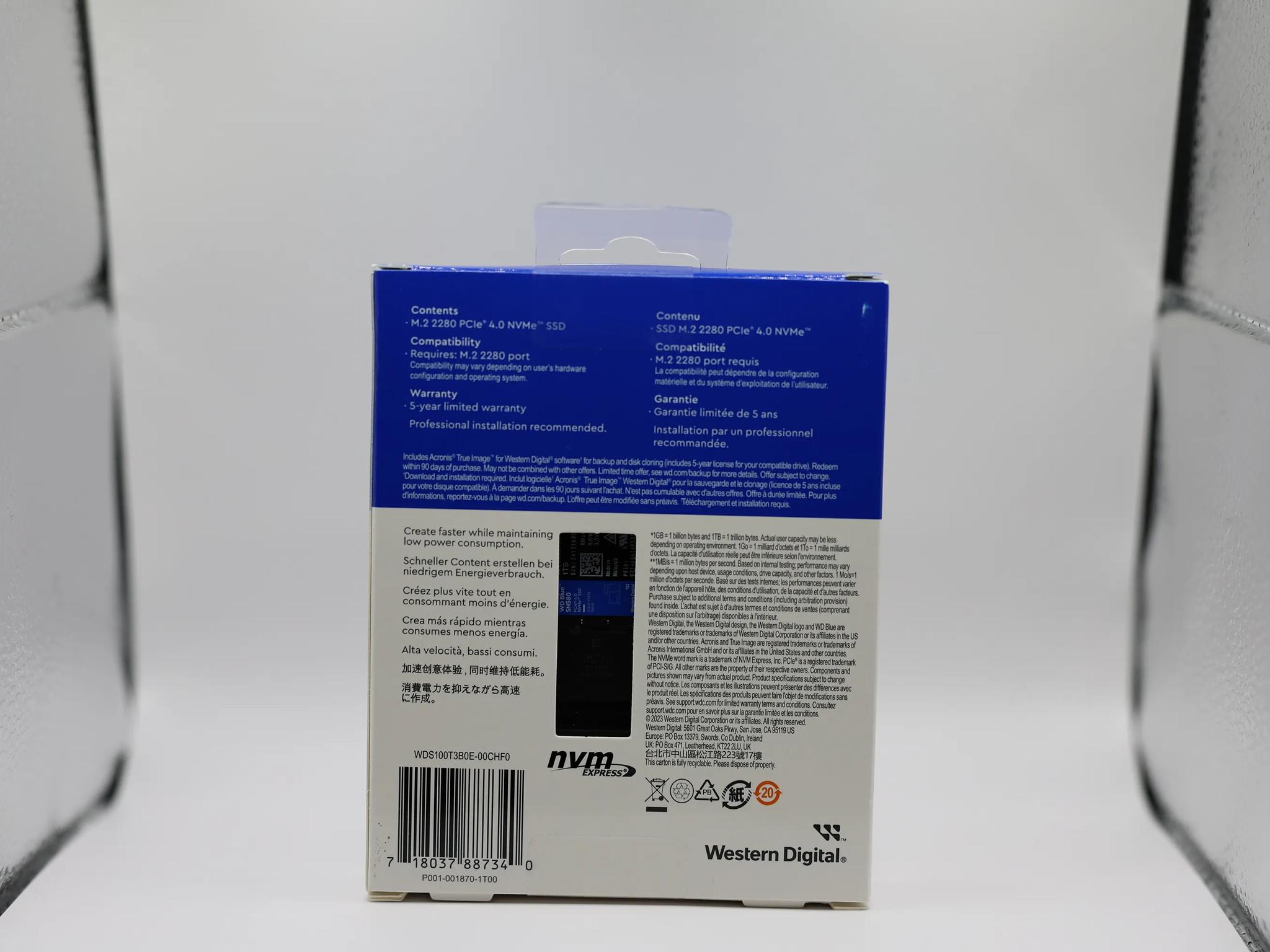 WD 1TB Blue SN580 NVMe M.2 Internal SSD *NEW* SEALED