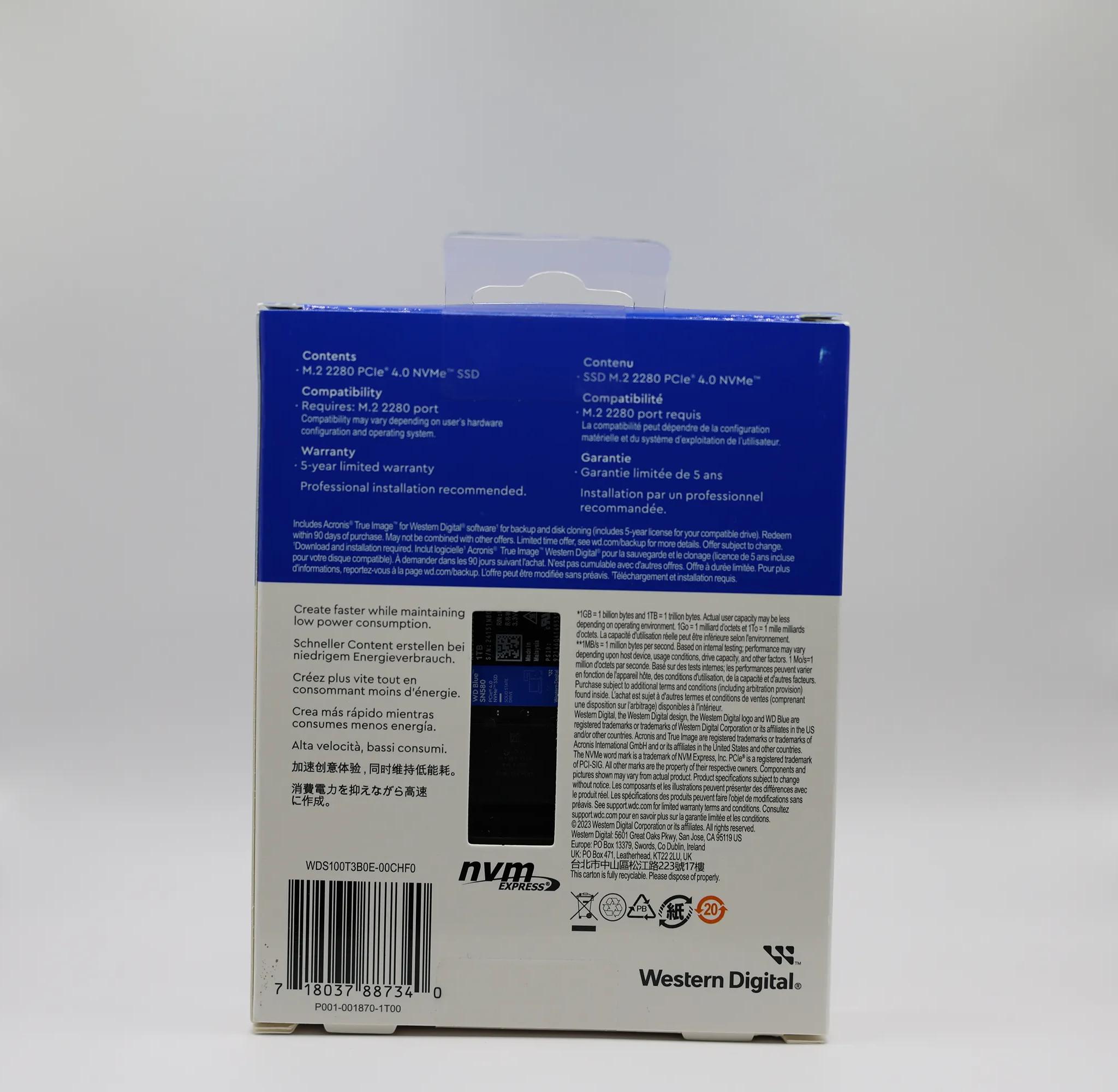 WD 1TB Blue SN580 NVMe M.2 Internal SSD *NEW* SEALED