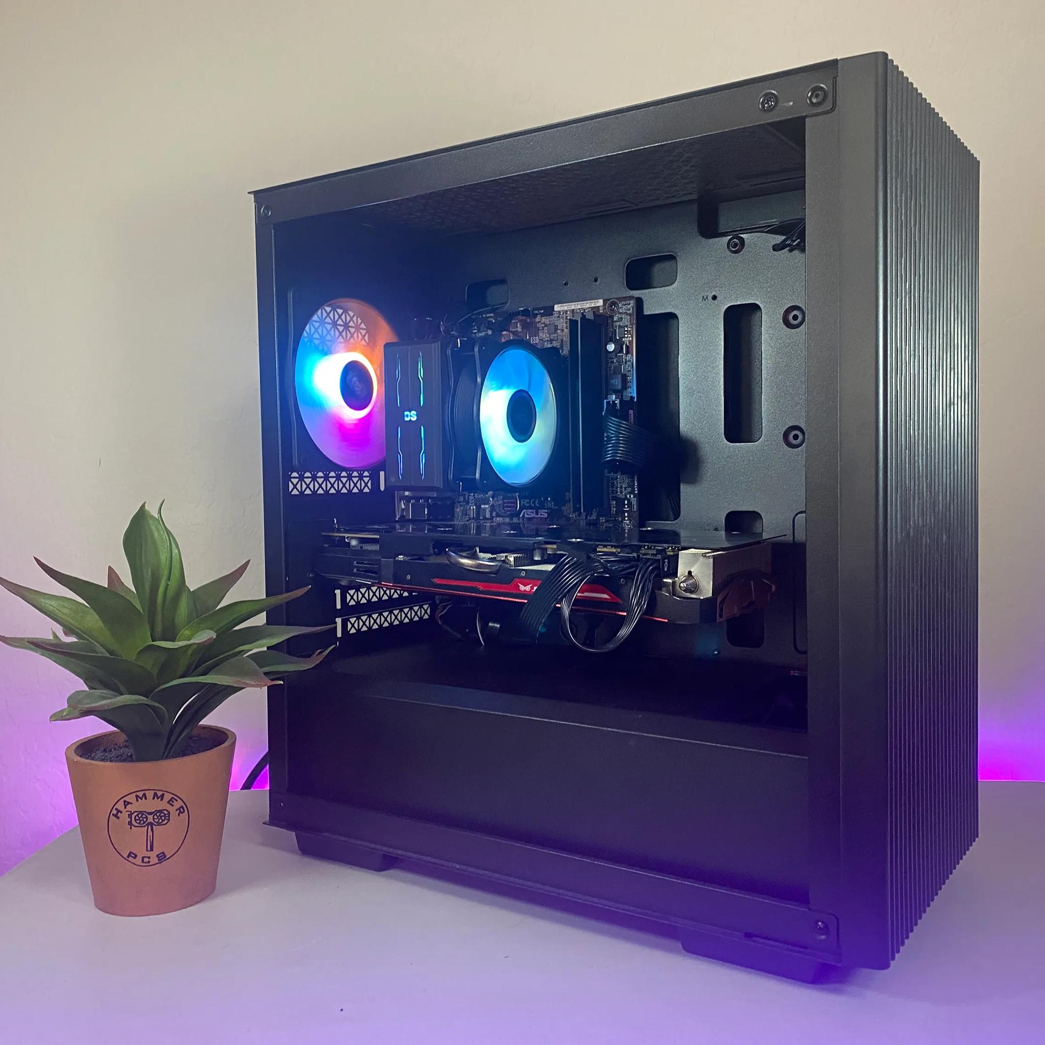 👾 Custom Built intel i5/AMD Radeon Budget RGB Gaming PC Computer 👾 | Minecraft, Valorant, and more