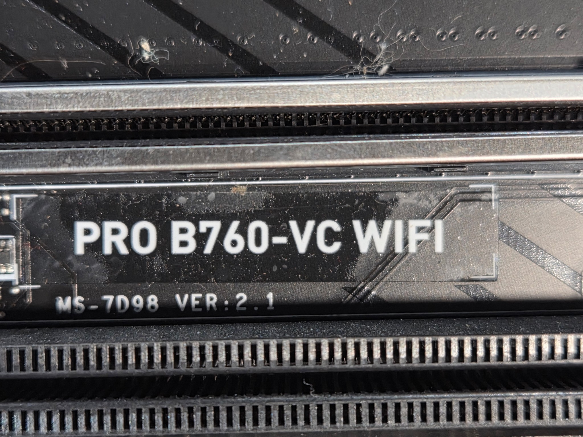 MSI PRO B760-VC WIFI LGA 1700 Motherboard DDR5. With Antennas. No IO Shield