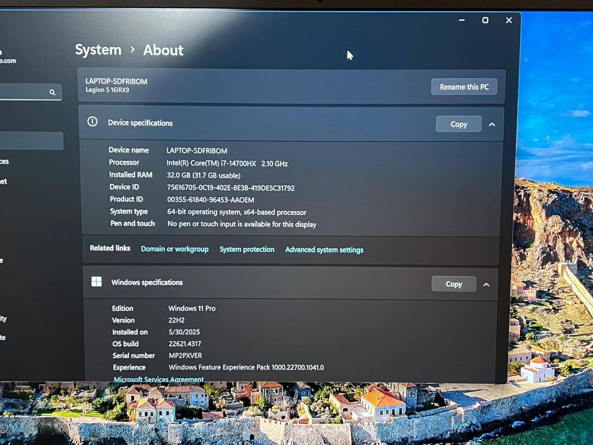 For Sale! Lenovo Legion 5i Gaming Laptop i7 14700hx RTX 4070 32GB RAM 1TB Storage