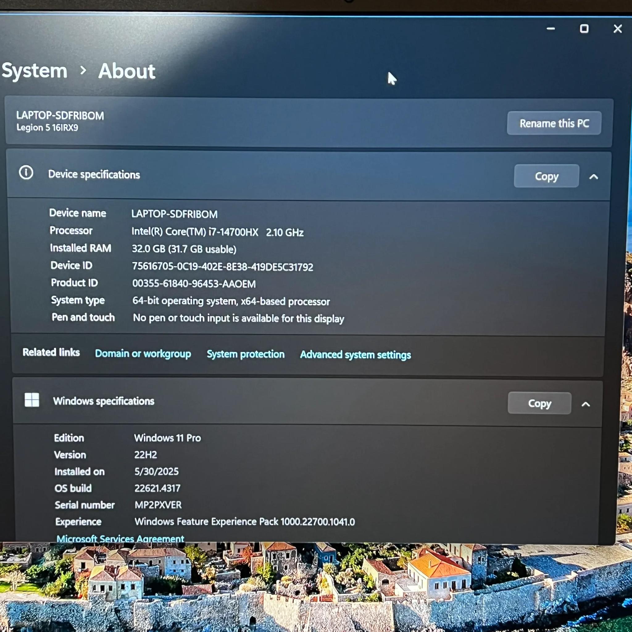 For Sale! Lenovo Legion 5i Gaming Laptop i7 14700hx RTX 4070 32GB RAM 1TB Storage