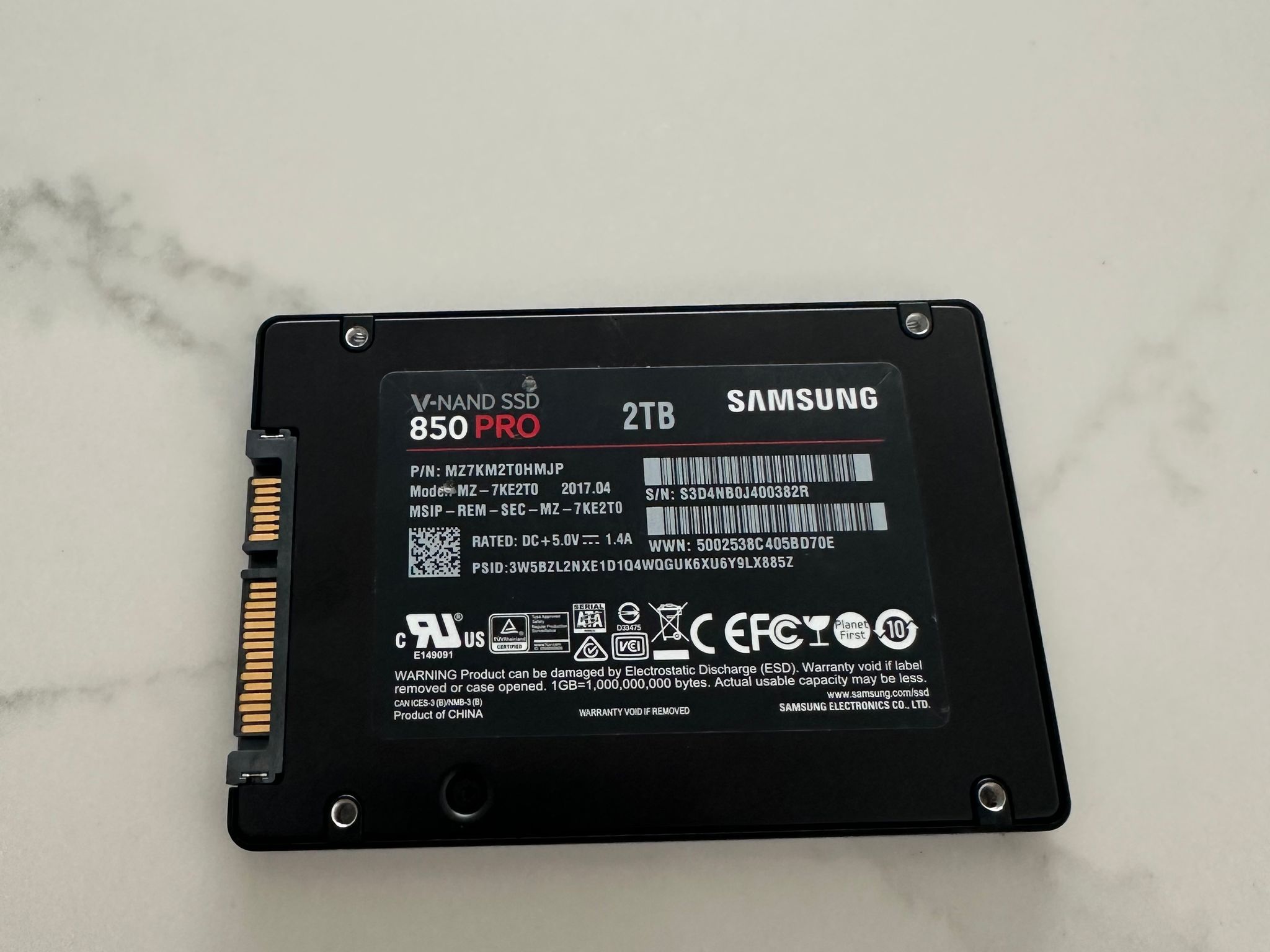 Samsung 850 PRO 2TB 2.5" SATA SSD