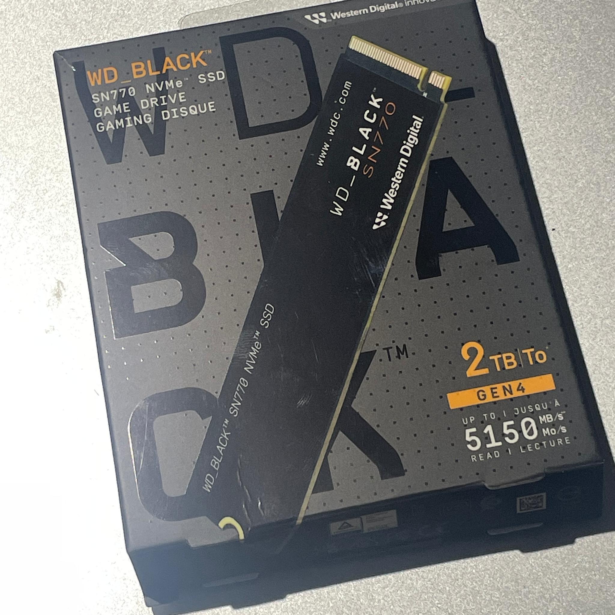 2TB WD_BLACK SN770 2TB M.2 NVMe Internal SSD (WDS200T3X0E)