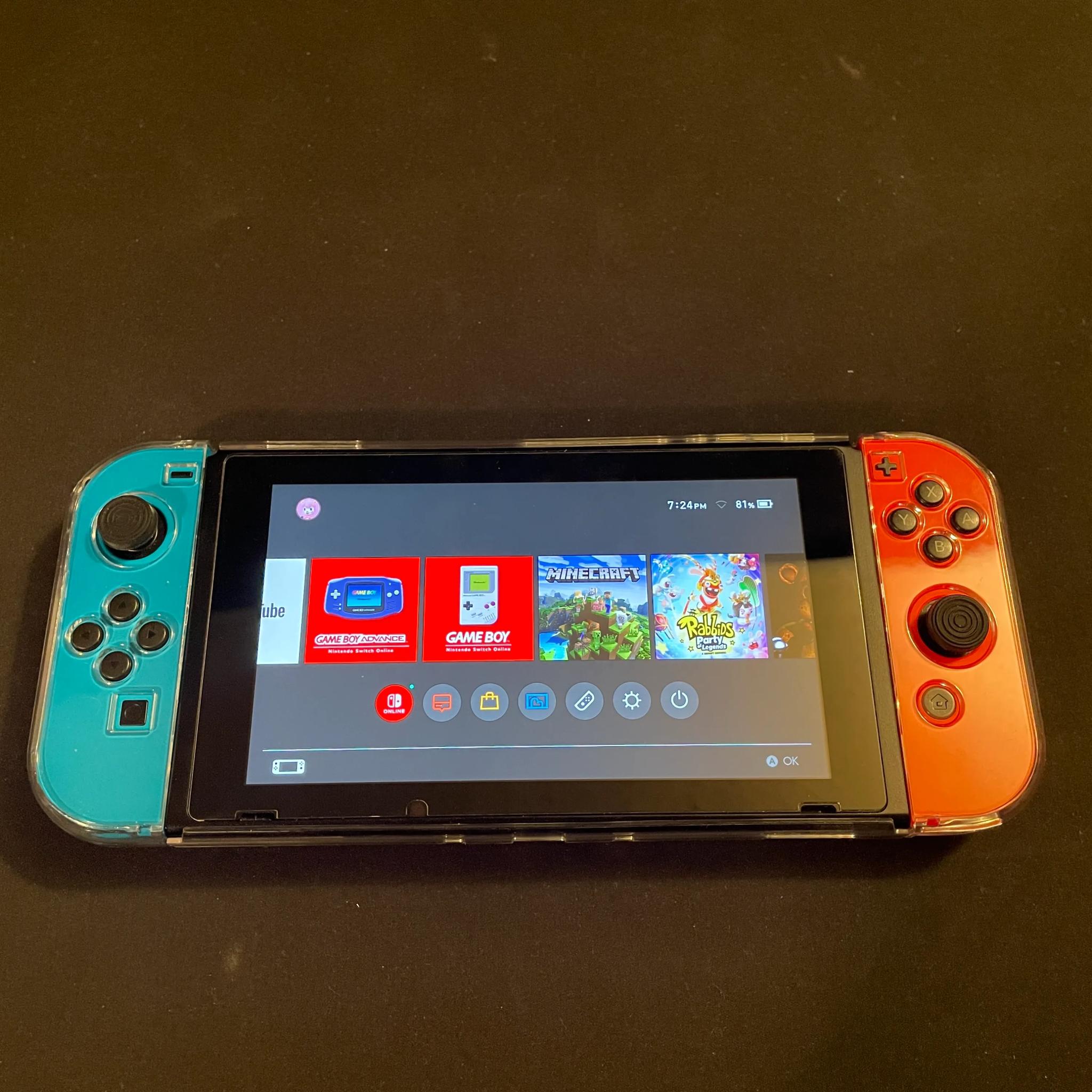 Nintendo Switch With Controllers And Accessories