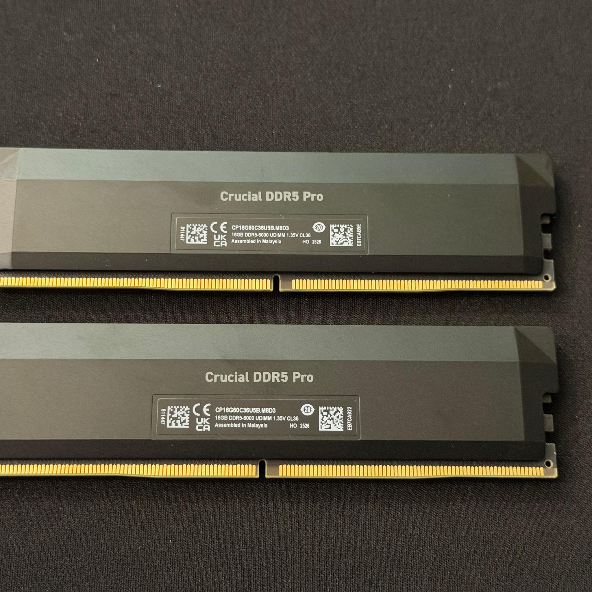 Crucial DDR5-6000 Pro 32Gb (2x16) CL36