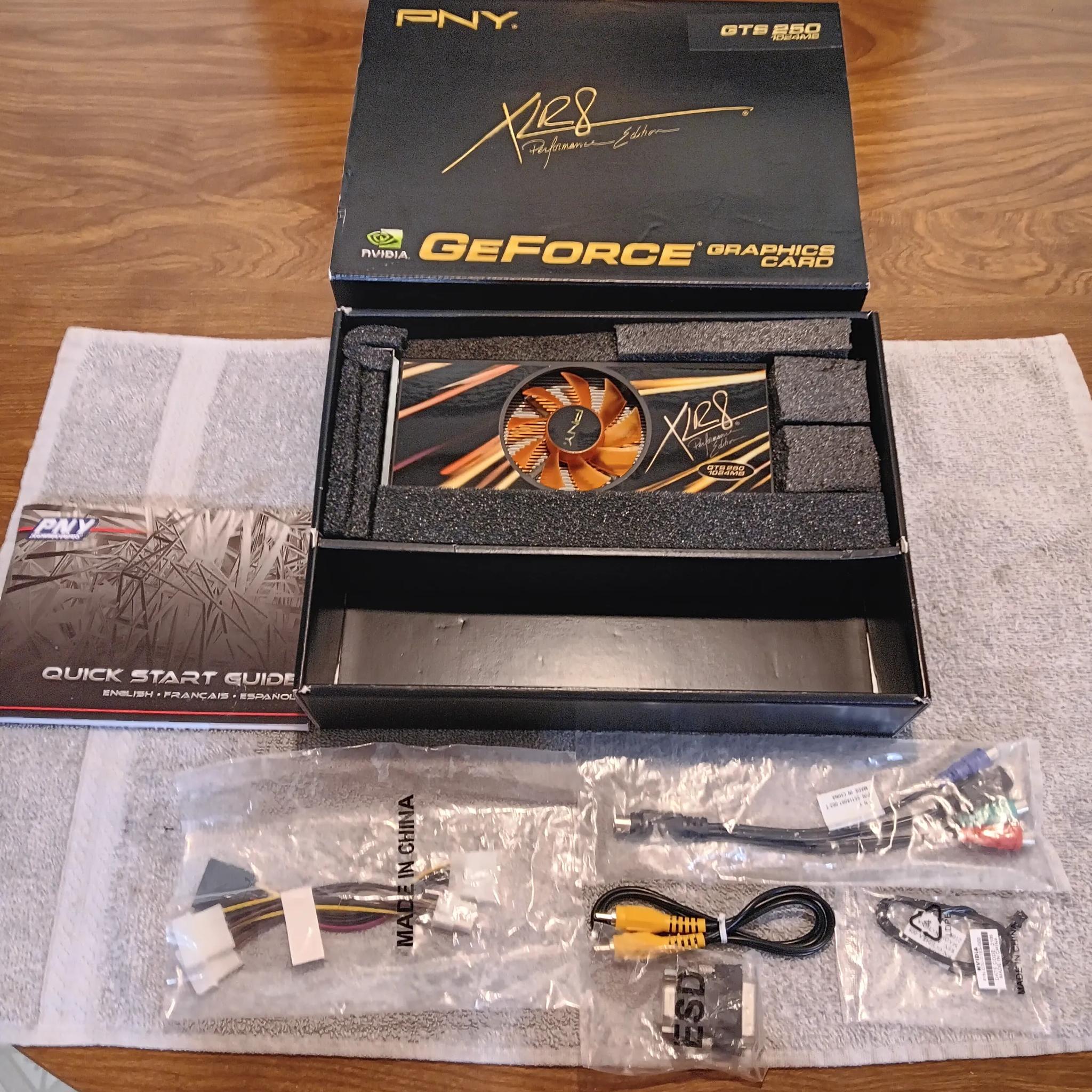 PNY Nvidia GeForce XLR8 GTS-250 1GB Graphics card IOB