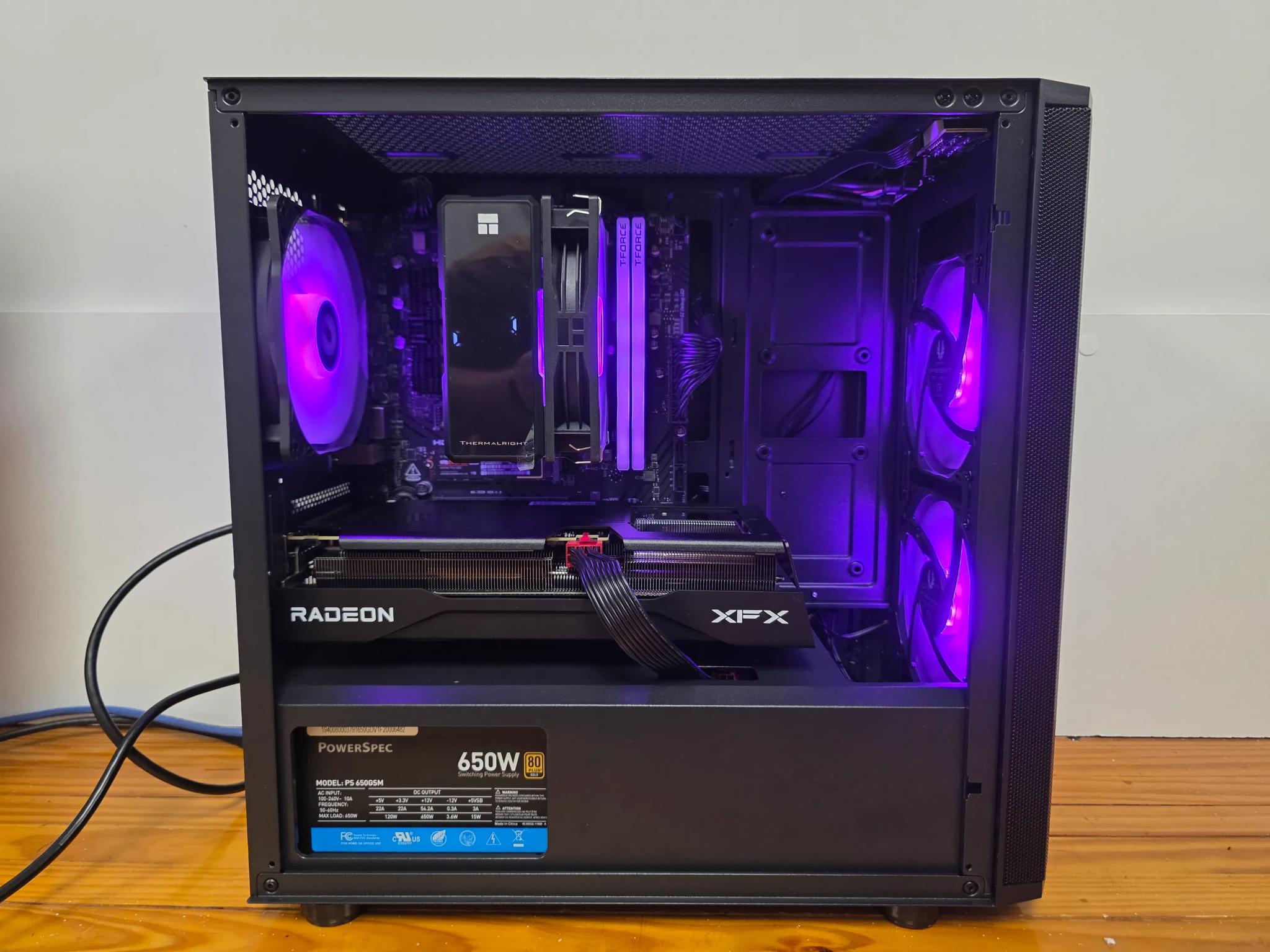 AMD Custom Gaming PC Computer (Ryzen 9600x, XFX 9060 XT, 16GB DDR5)