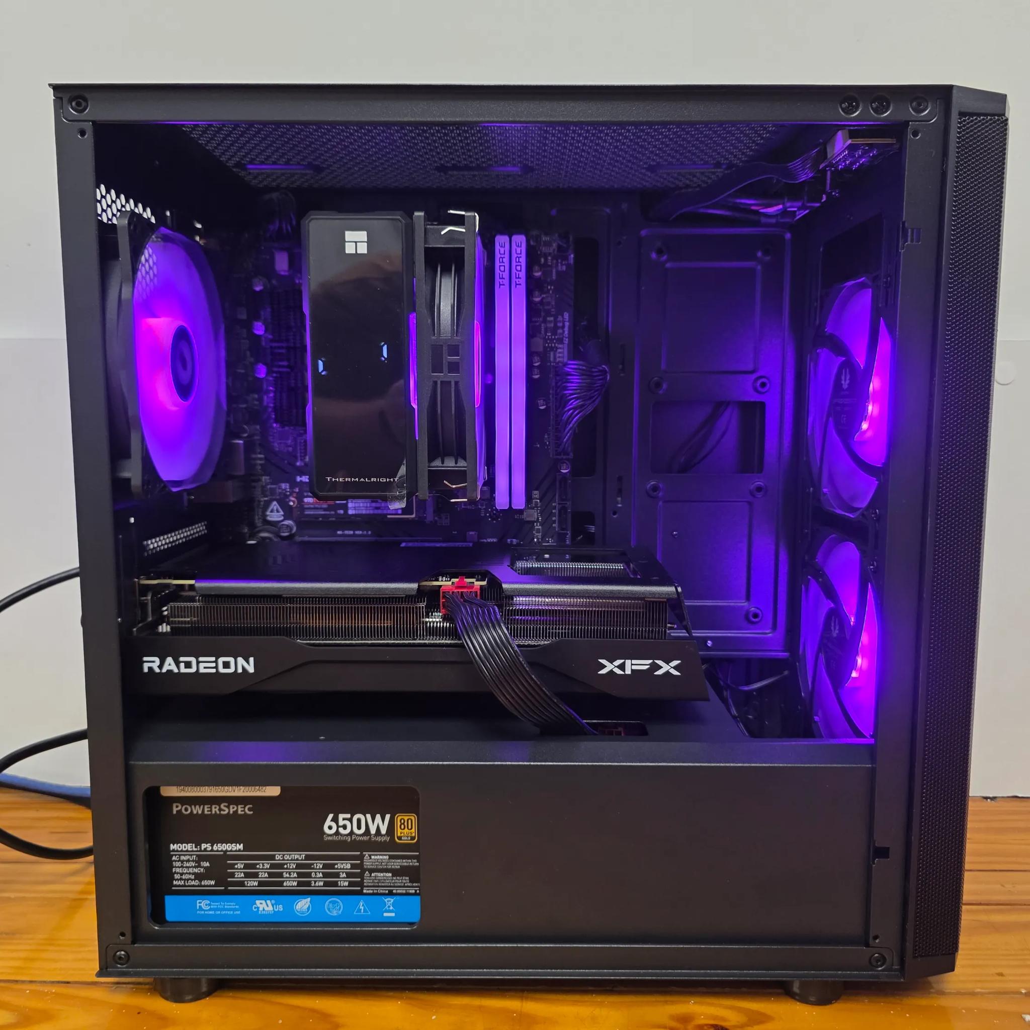 AMD Custom Gaming PC Computer (Ryzen 9600x, XFX 9060 XT, 16GB DDR5)