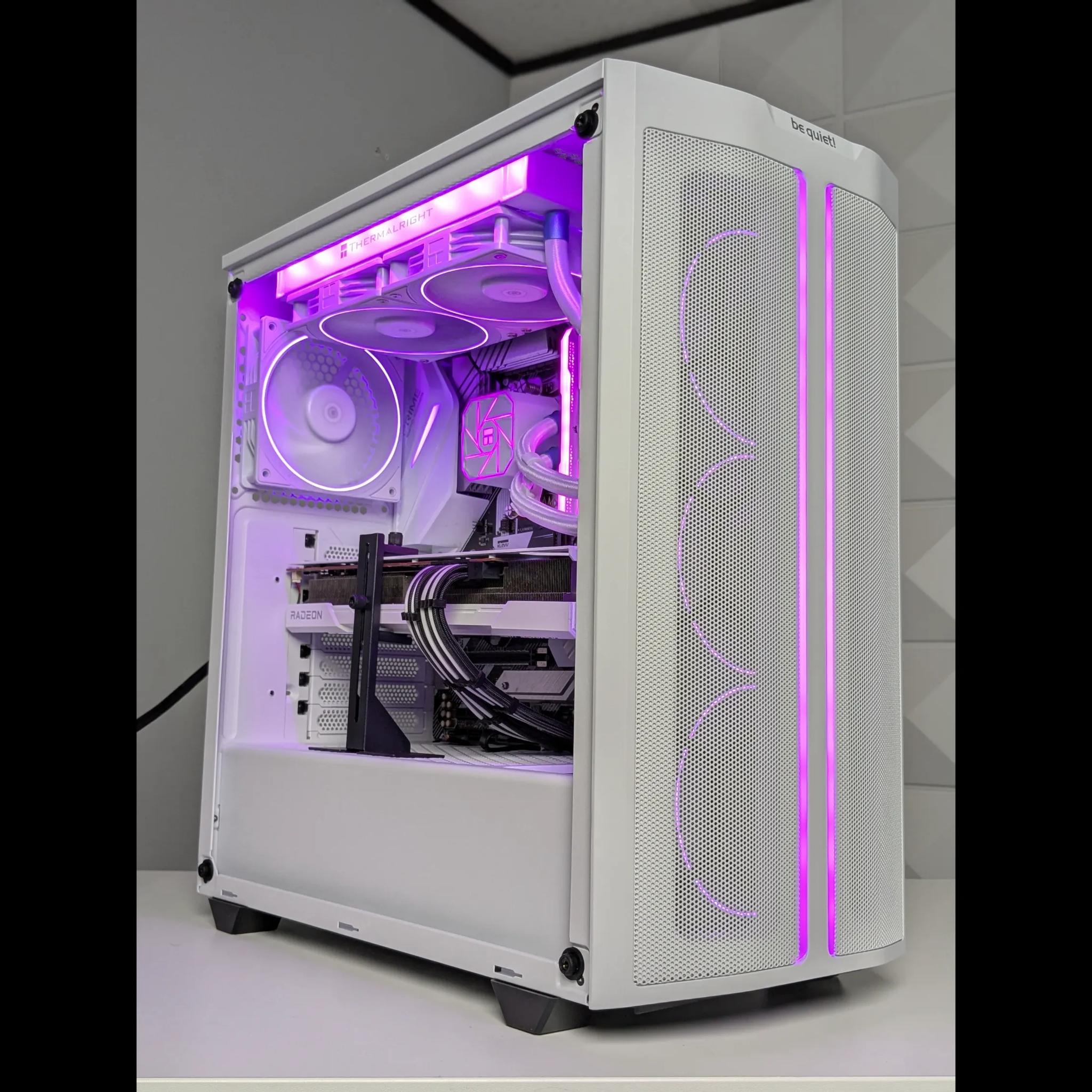 White & RGB Gaming PC - Ryzen 5 5600X - RX 6700 XT 12GB
