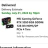 MSI GEFORCE RTX 3050 GAMING X 8GB