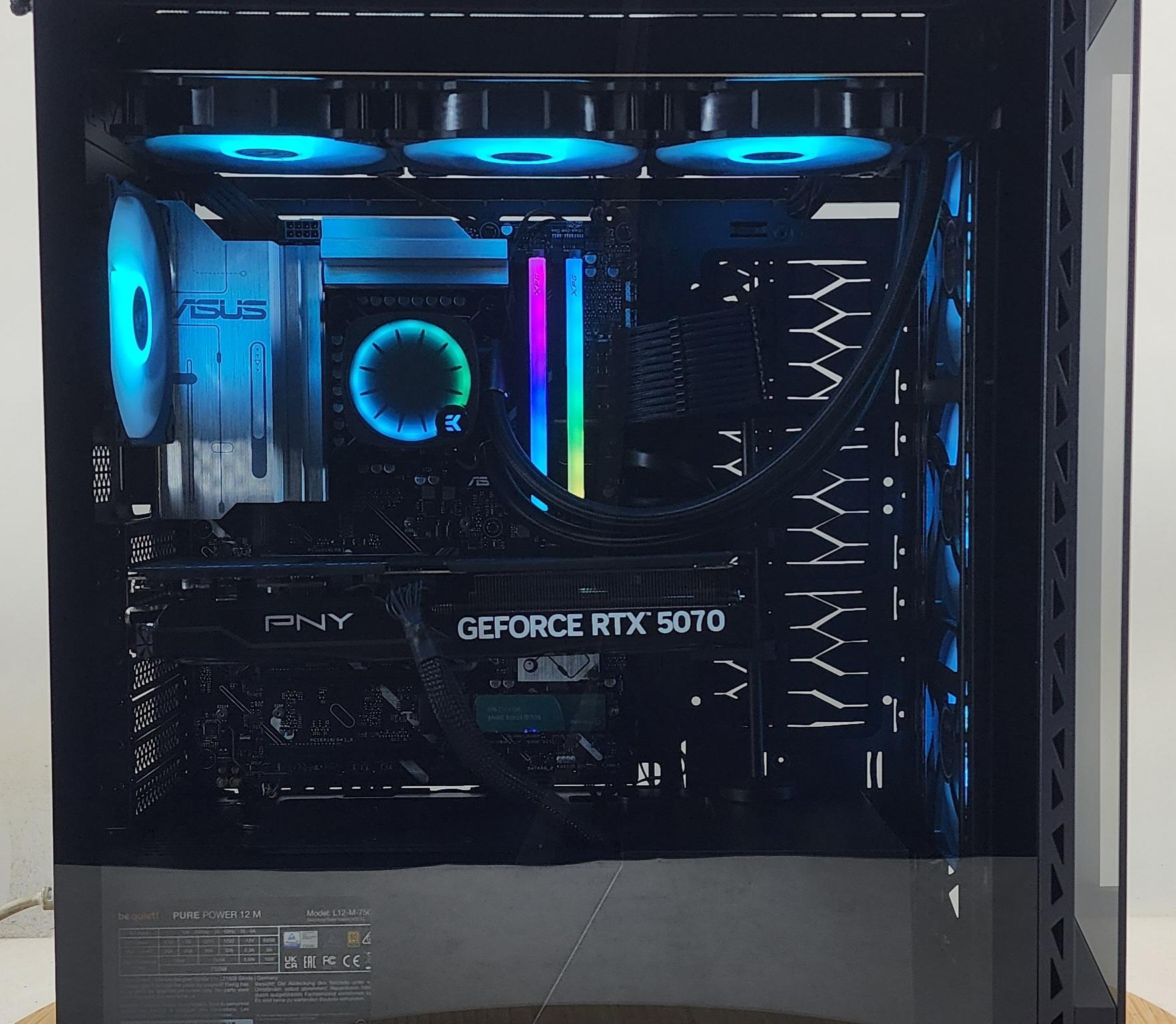 Gaming PC Ultra 5 250KF 32GB RAM 1TB SSD RTX 5070 12GB Windows 11 Computer